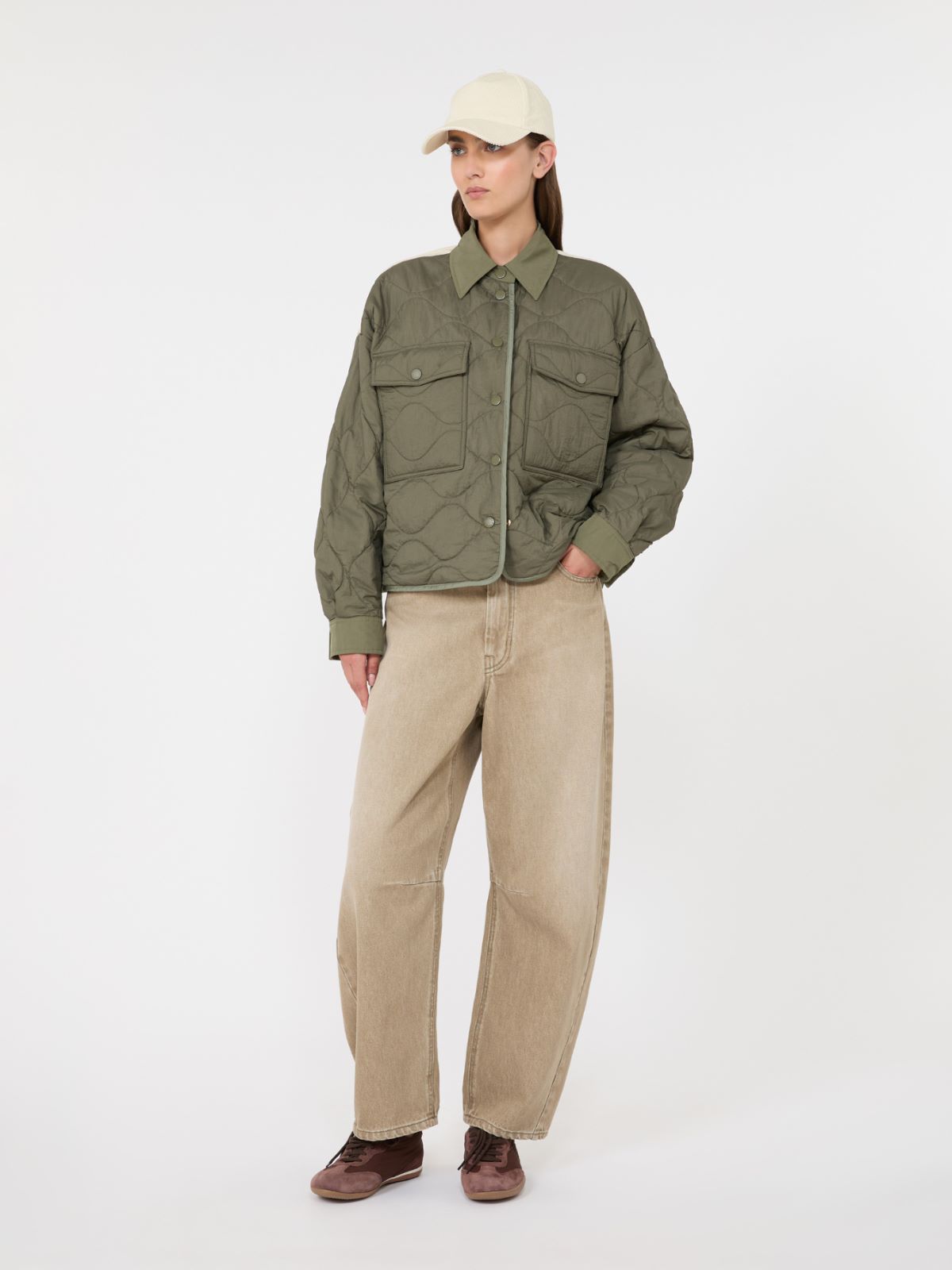 Reversible water-repellent canvas padded jacket - Weekend Max Mara