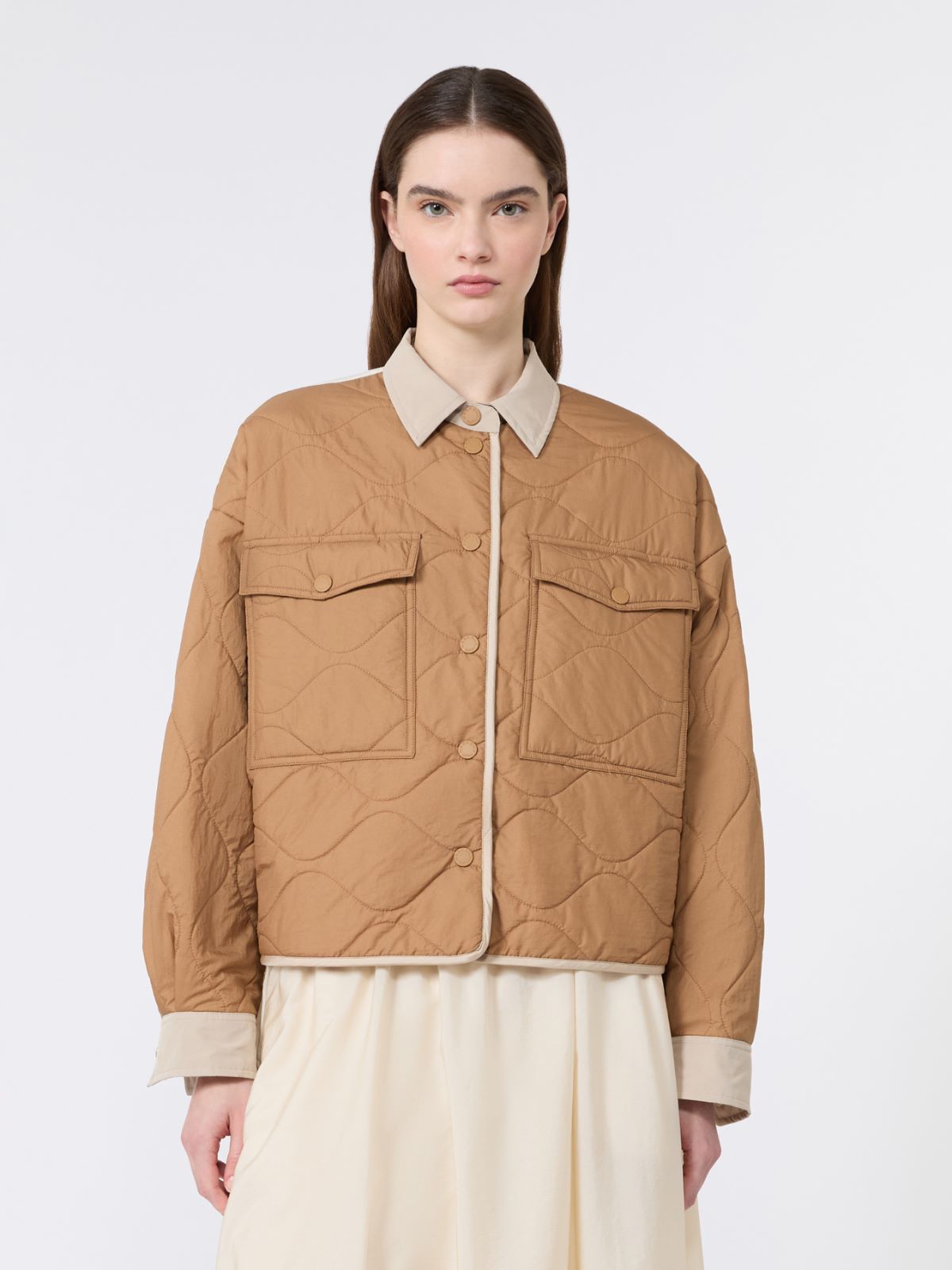 Reversible water-repellent canvas padded jacket - Weekend Max Mara - 5