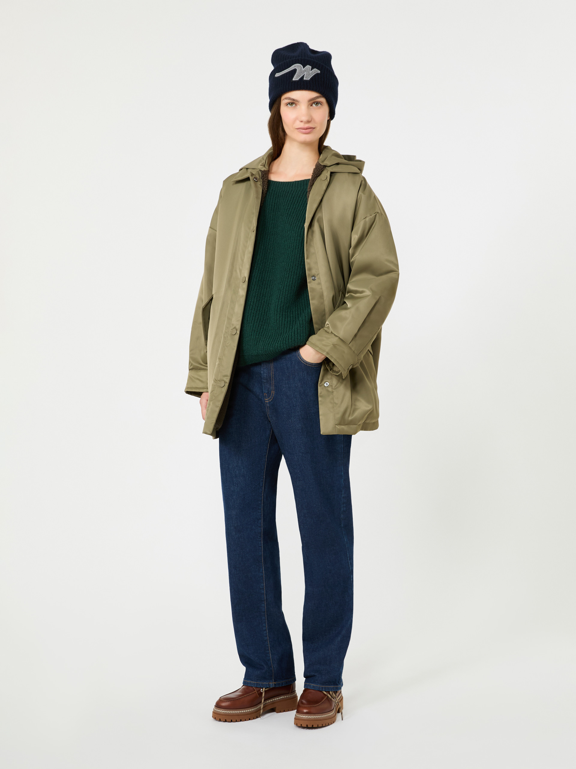 Reversible down jacket in water-repellent twill - Weekend Max Mara