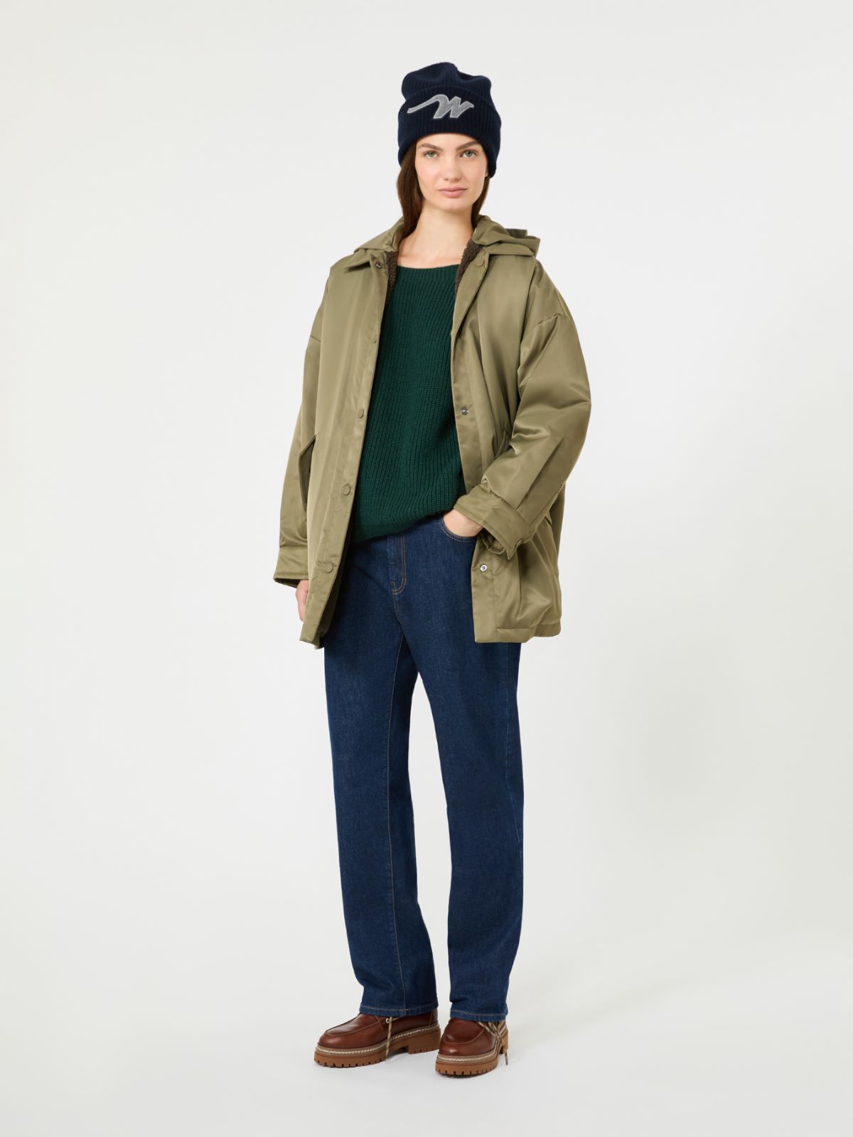 Reversible down jacket in water-repellent twill - Weekend Max Mara