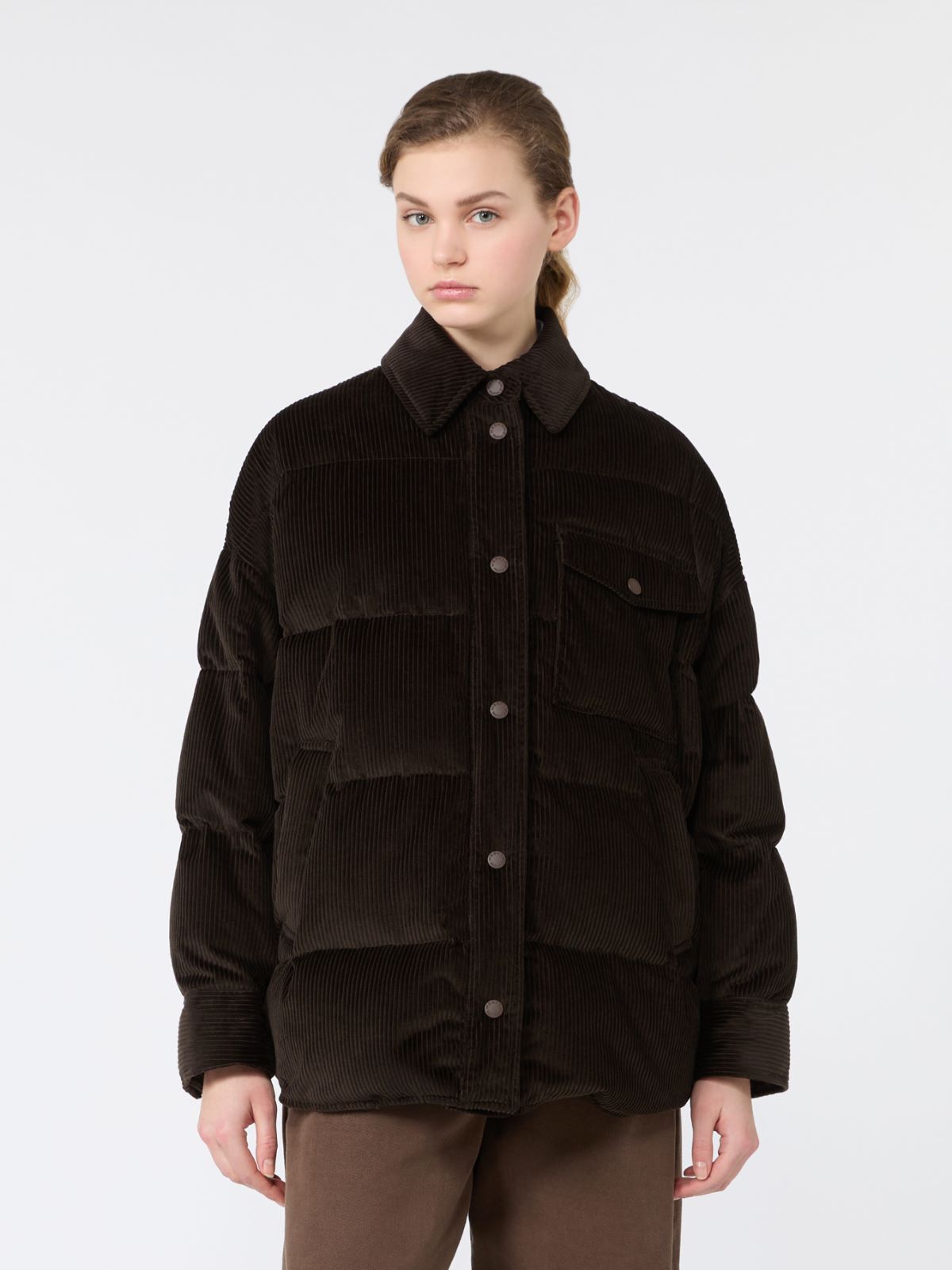 Water-repellent cotton velvet down jacket - Weekend Max Mara - 2