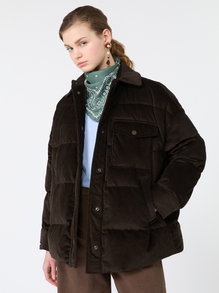 Water-repellent cotton velvet down jacket - Weekend Max Mara