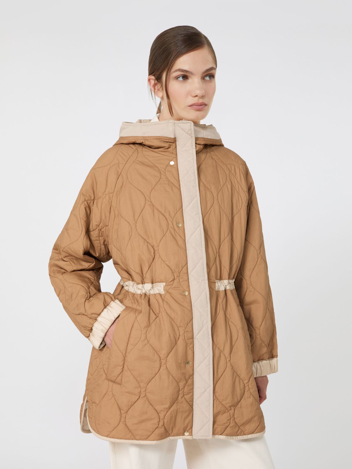 Reversible water-repellent canvas padded parka - Weekend Max Mara - 4