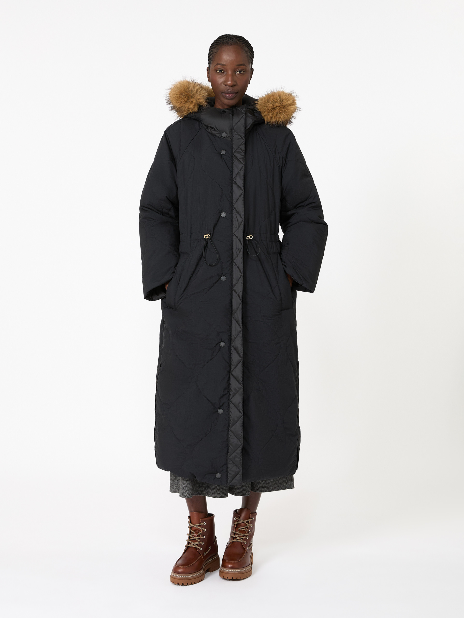 Piumino lungo reversibile in tela antigoccia - Weekend Max Mara - 4