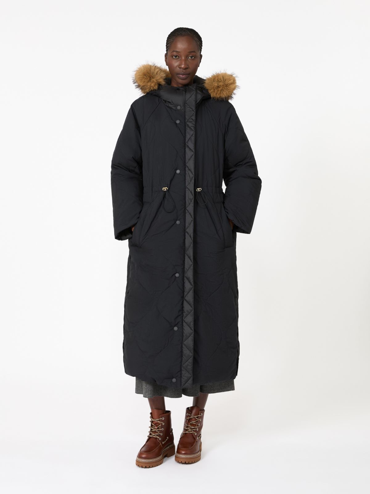 Piumino lungo reversibile in tela antigoccia - Weekend Max Mara - 4