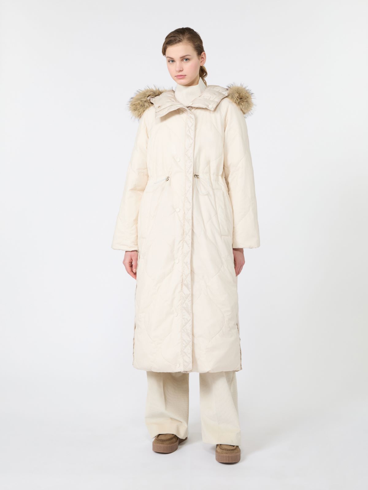 Piumino lungo reversibile in tela antigoccia - Weekend Max Mara - 4