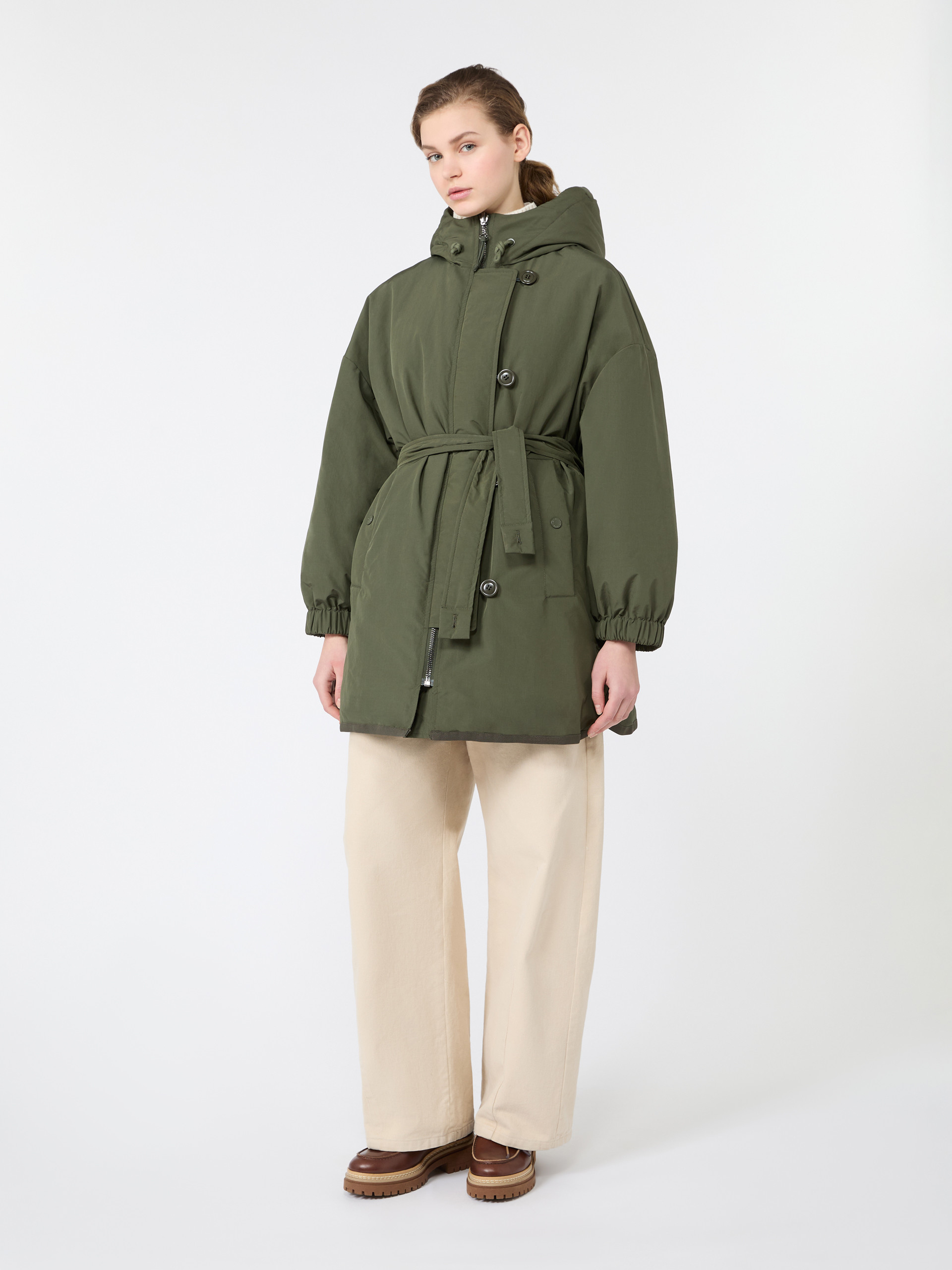 Reversible parka in water-repellent plain-weave fabric - Weekend Max Mara - 2