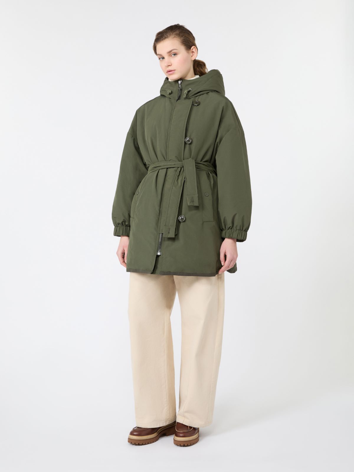 Reversible parka in water-repellent plain-weave fabric - Weekend Max Mara - 2