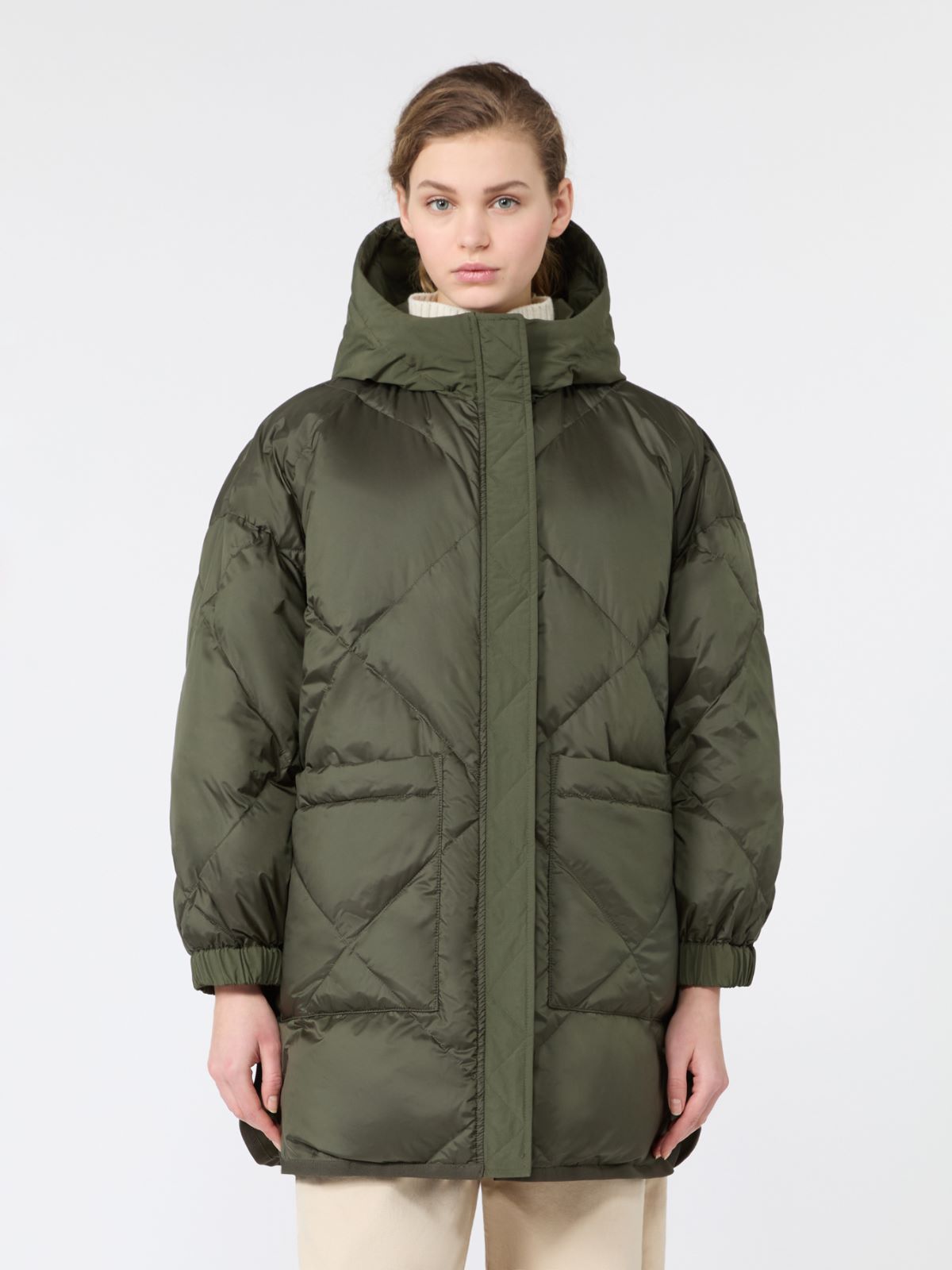 Reversible parka in water-repellent plain-weave fabric - Weekend Max Mara - 5