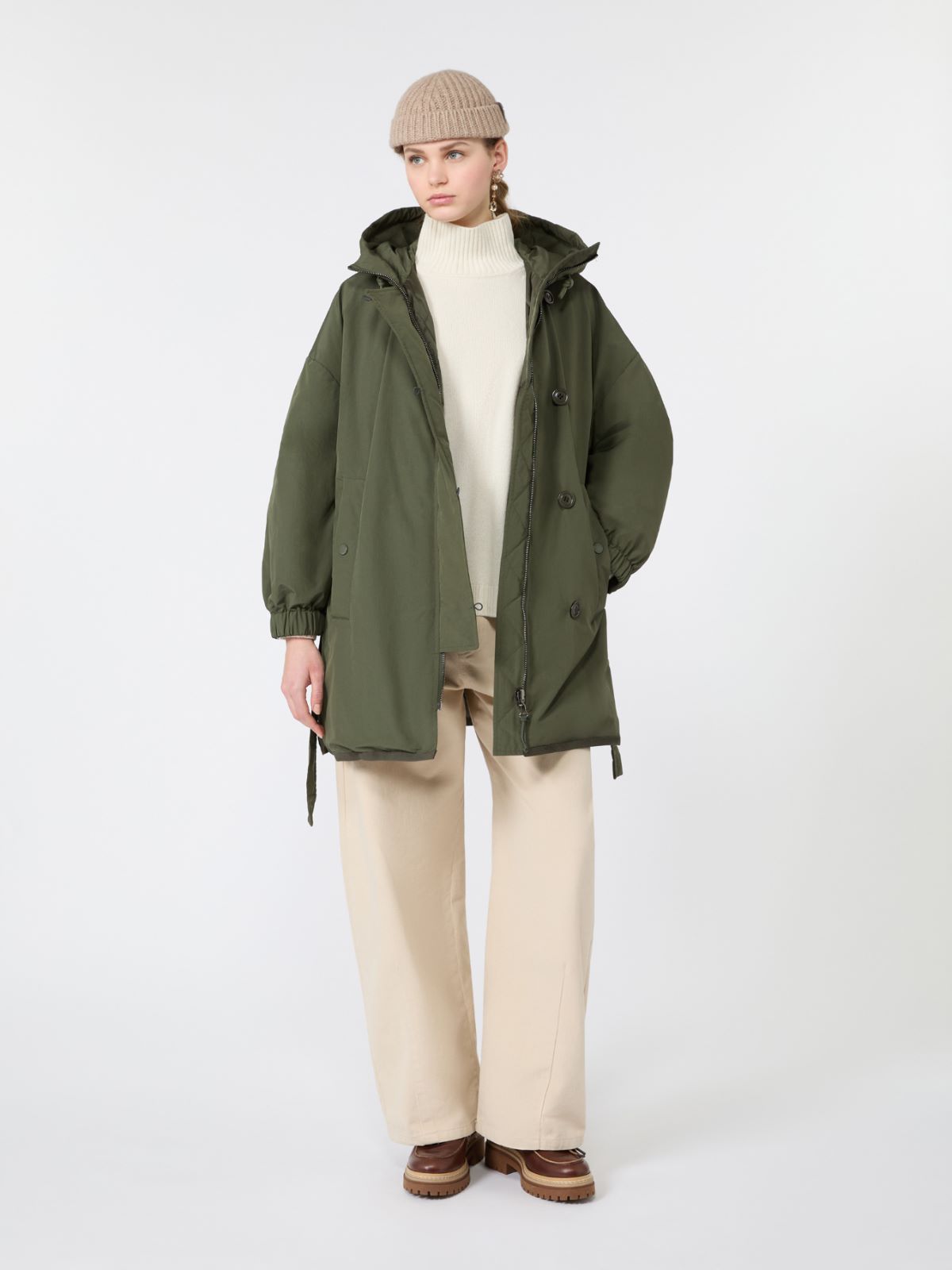 Reversible parka in water-repellent plain-weave fabric - Weekend Max Mara