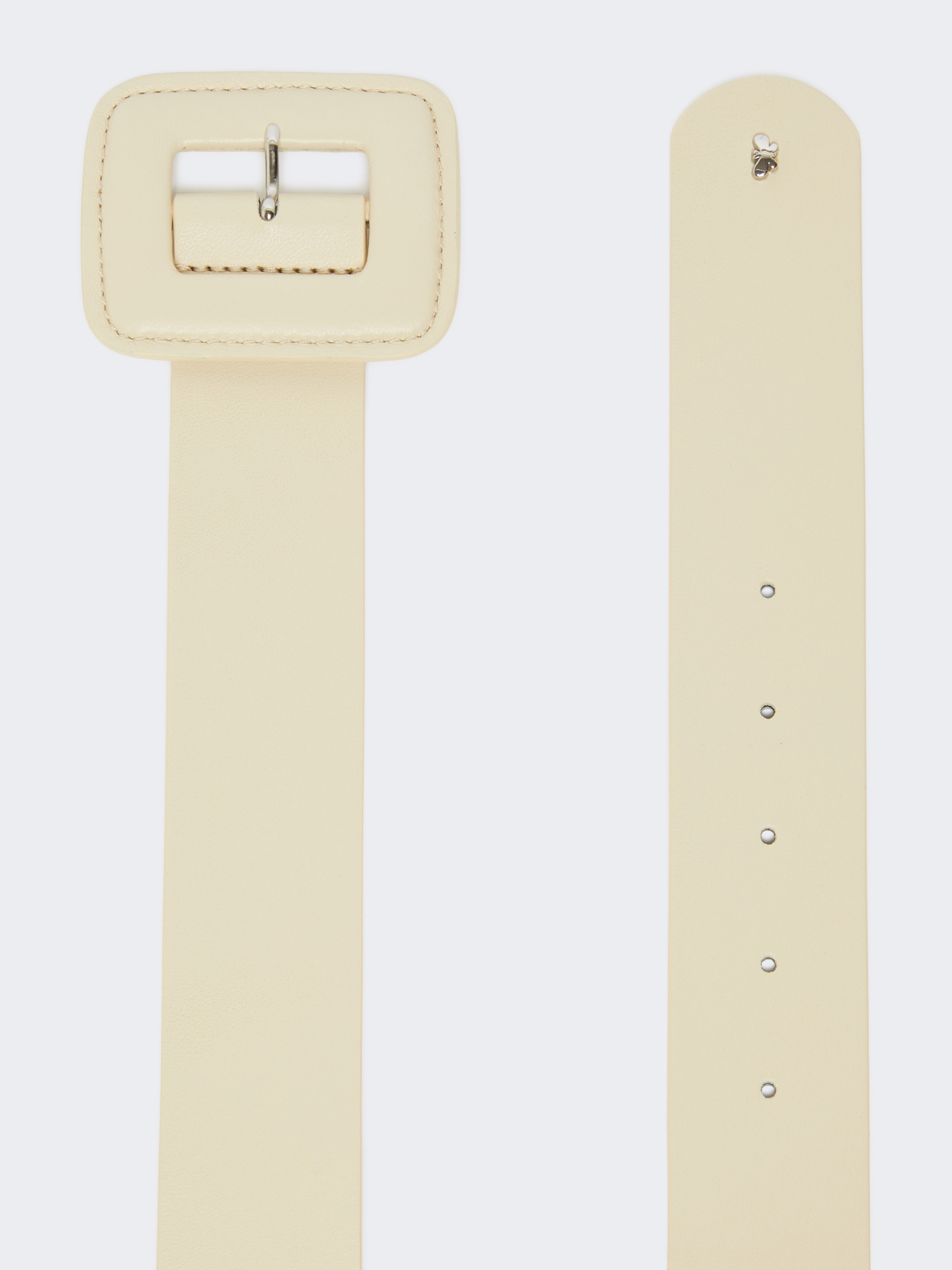 Shiny Nappa leather belt - IVORY - Weekend Max Mara - 2