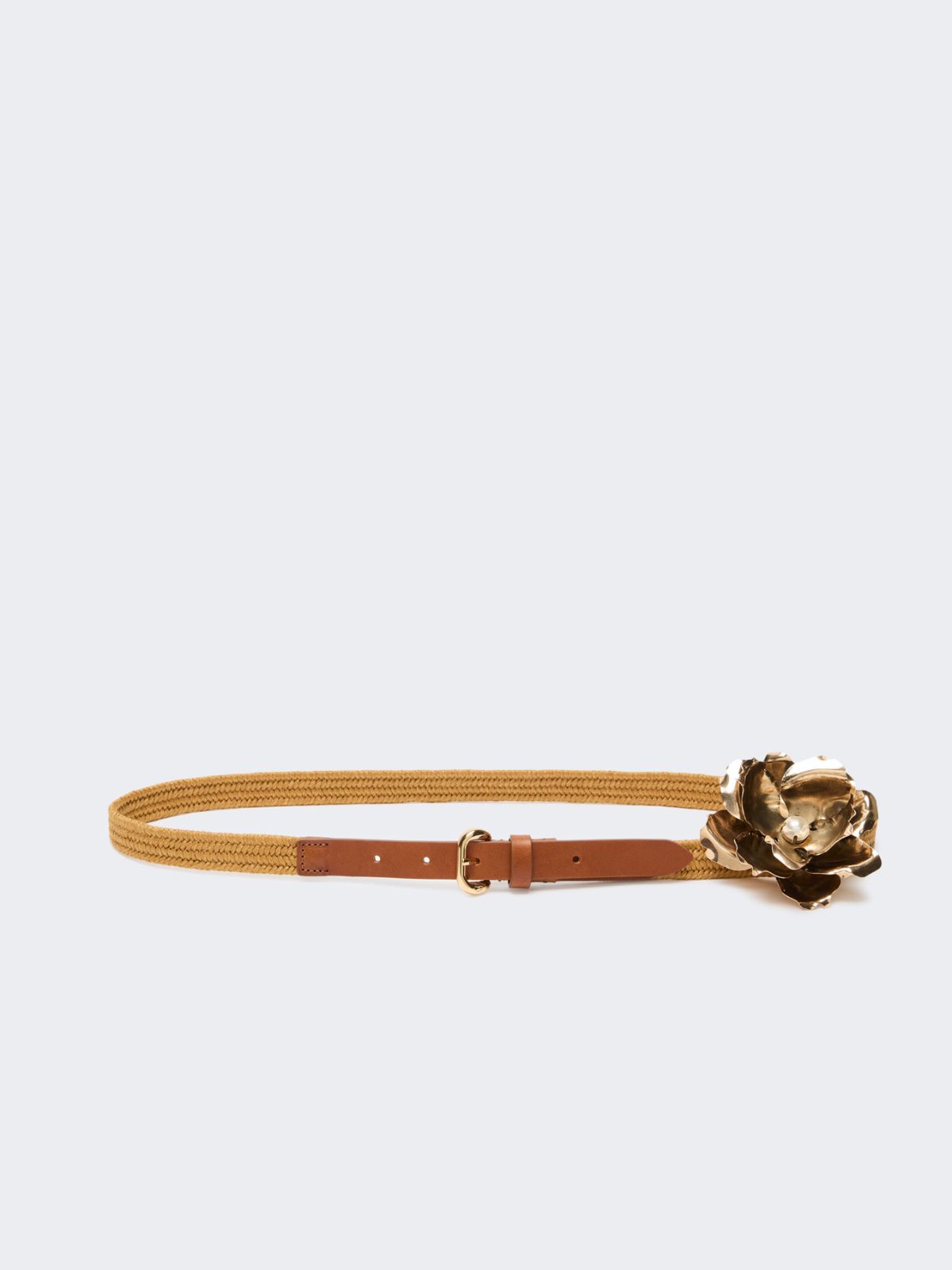 Cintura in lino e cotone con spilla gioiello - SENAPE - Weekend Max Mara