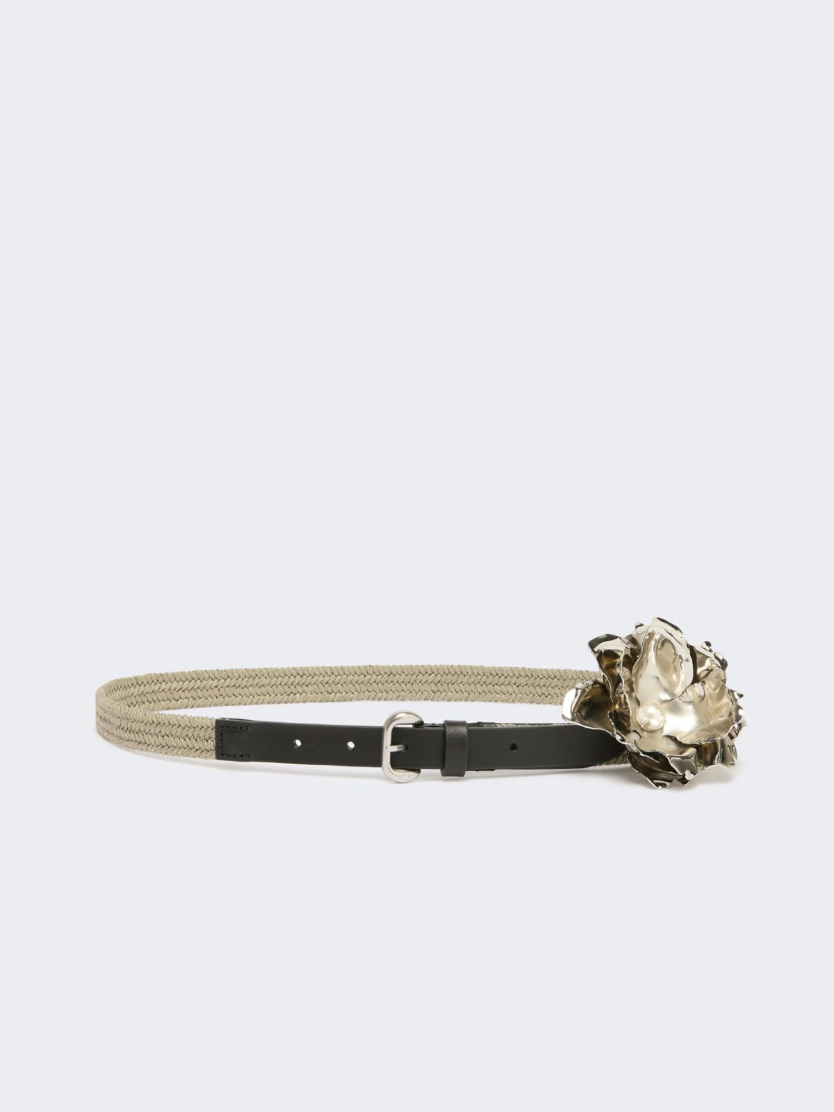 Linen and cotton belt with jewelled brooch - Weekend Max Mara