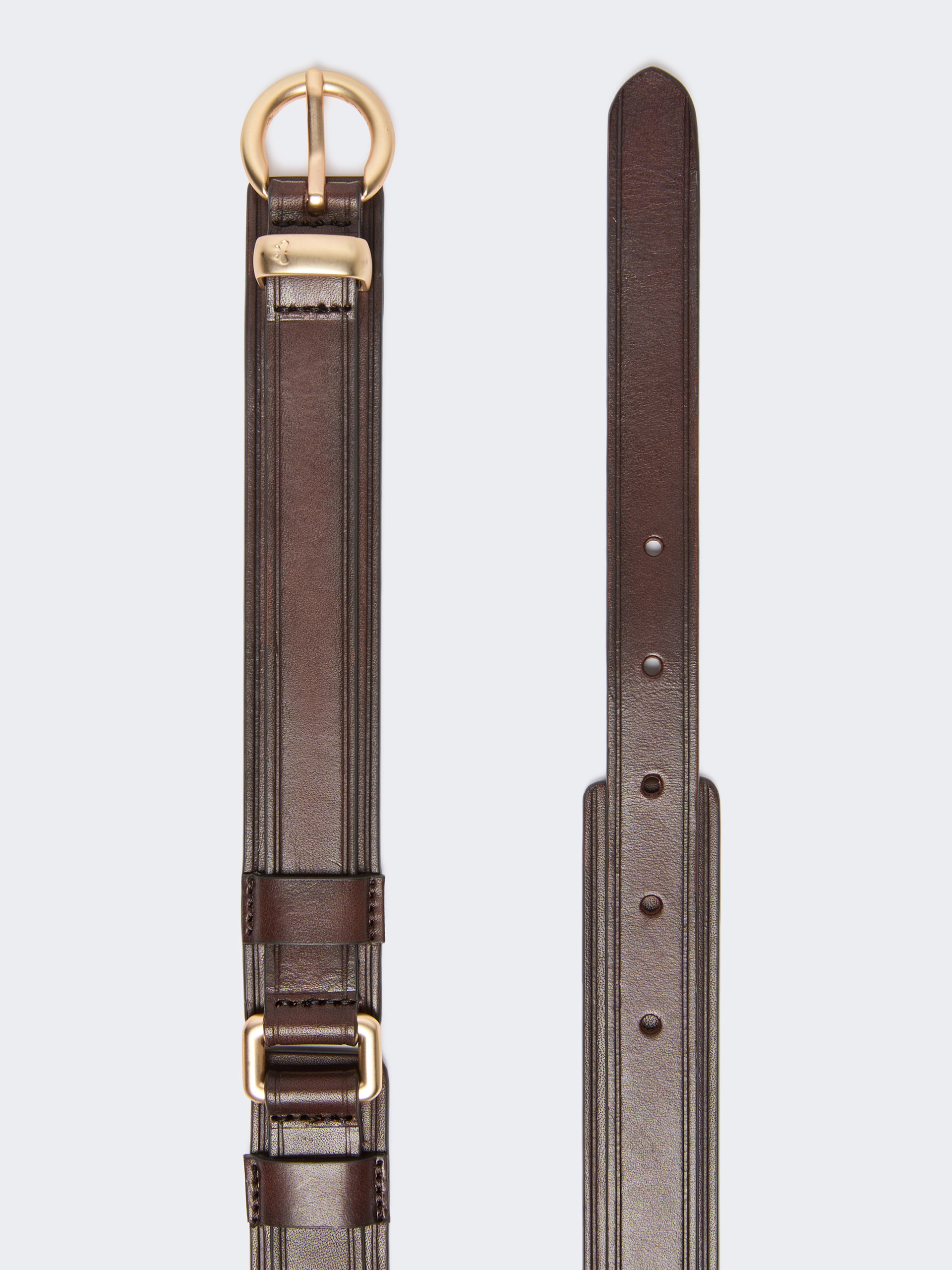 Leather belt with rectangular rings - Weekend Max Mara - 2