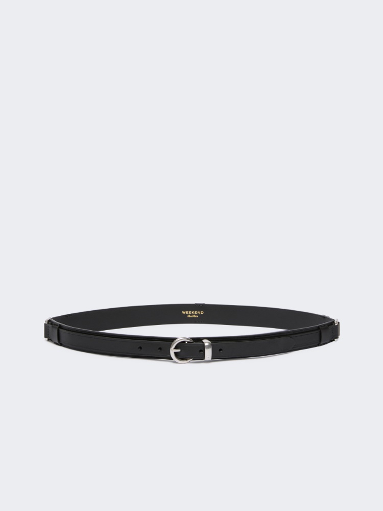 Leather belt with rectangular rings - Weekend Max Mara - 2