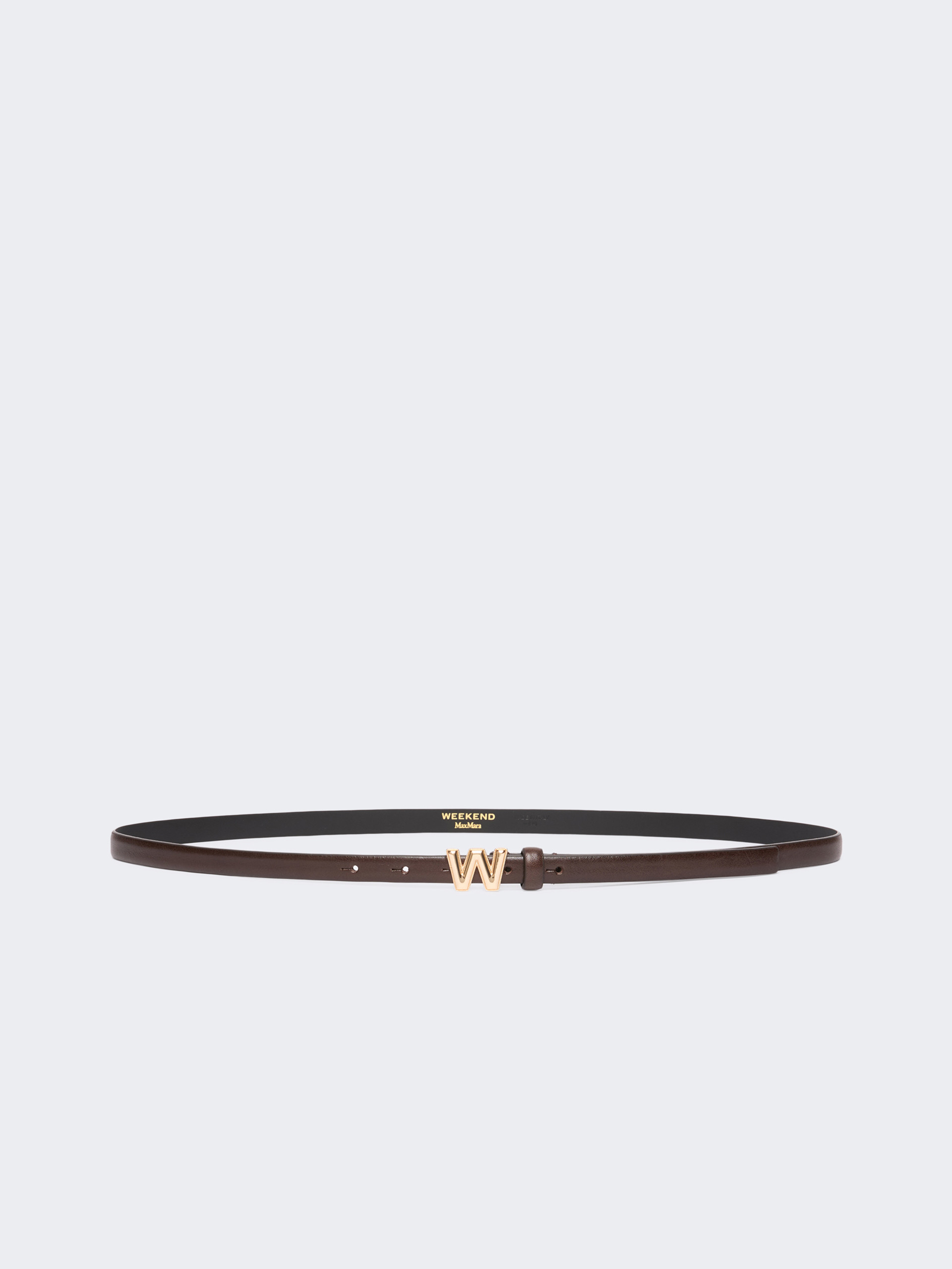 Thin leather belt - CHOCOLATE - Weekend Max Mara