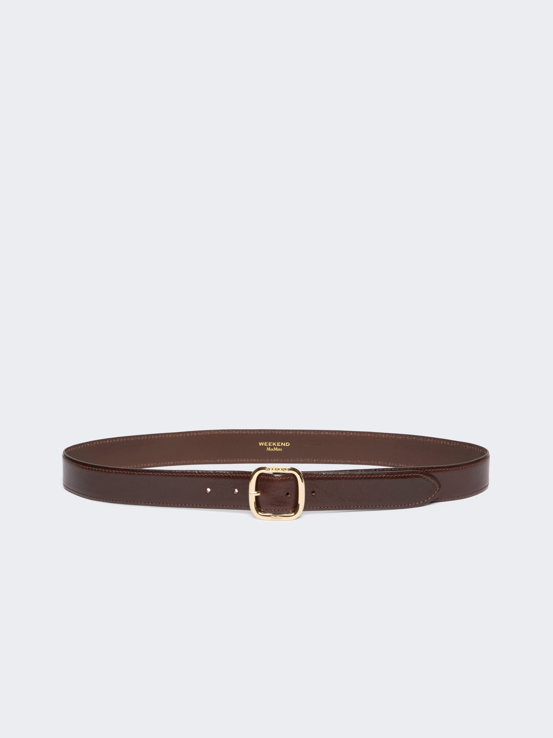 Leather belt - CHOCOLATE - Weekend Max Mara
