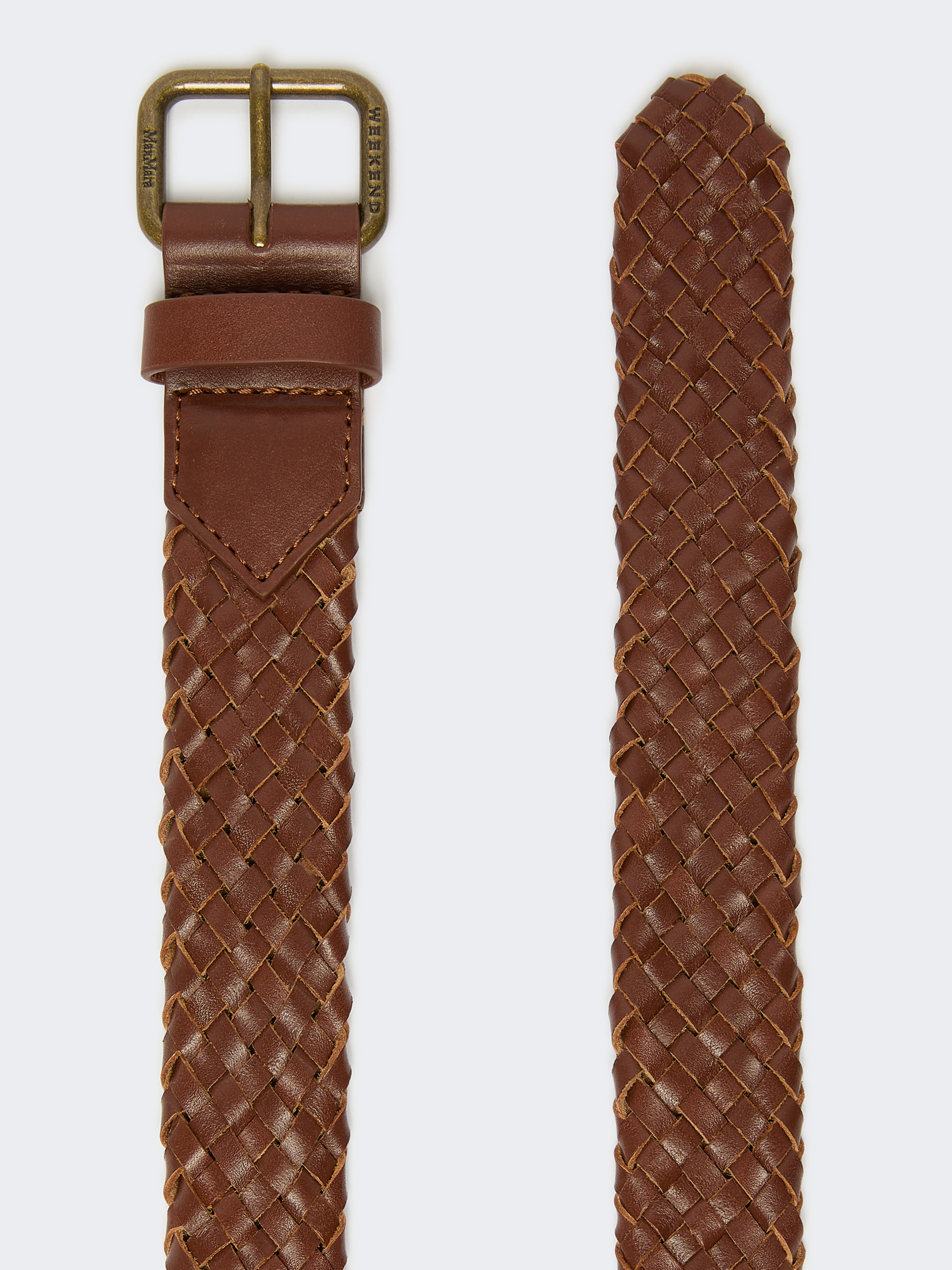 Woven leather belt - TOBACCO - Weekend Max Mara - 2