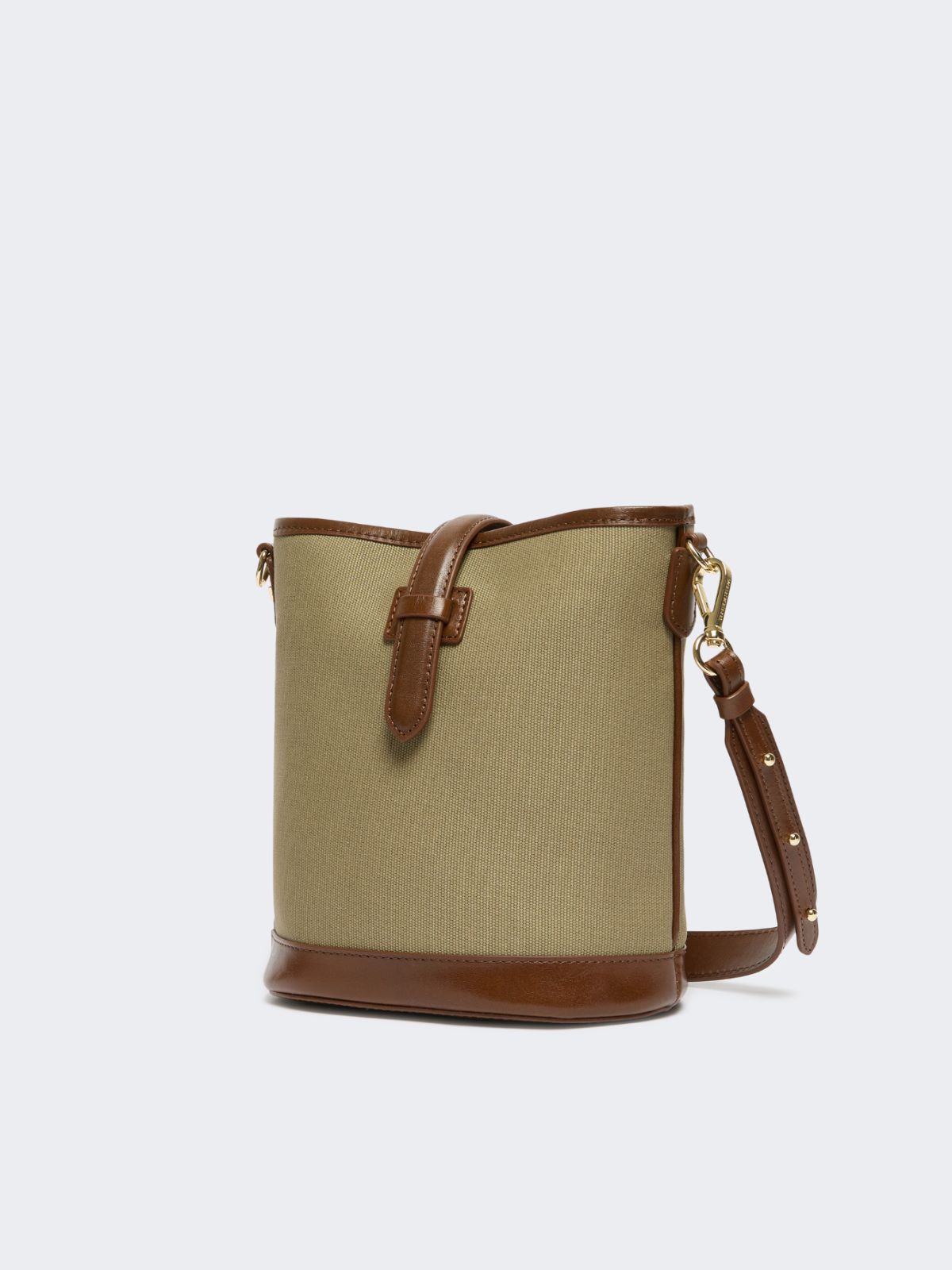 Small plain-weave and leather bucket bag - Weekend Max Mara - 2
