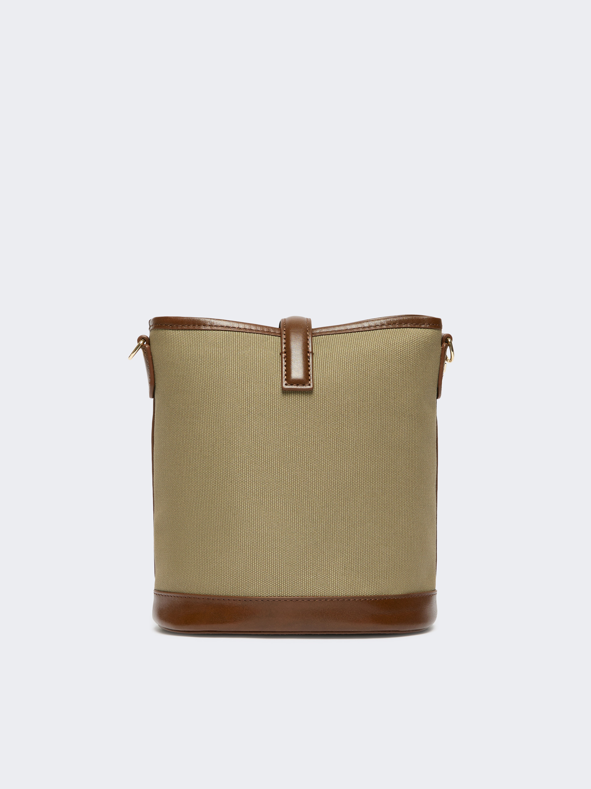Small plain-weave and leather bucket bag - Weekend Max Mara - 3