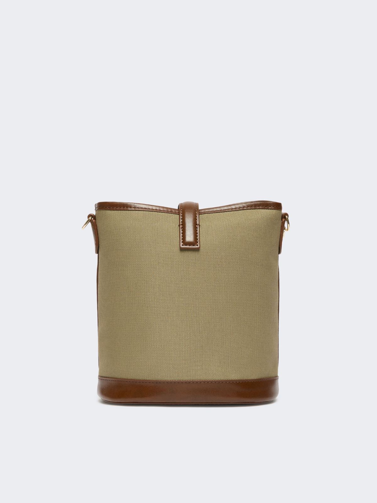 Small plain-weave and leather bucket bag - Weekend Max Mara - 3