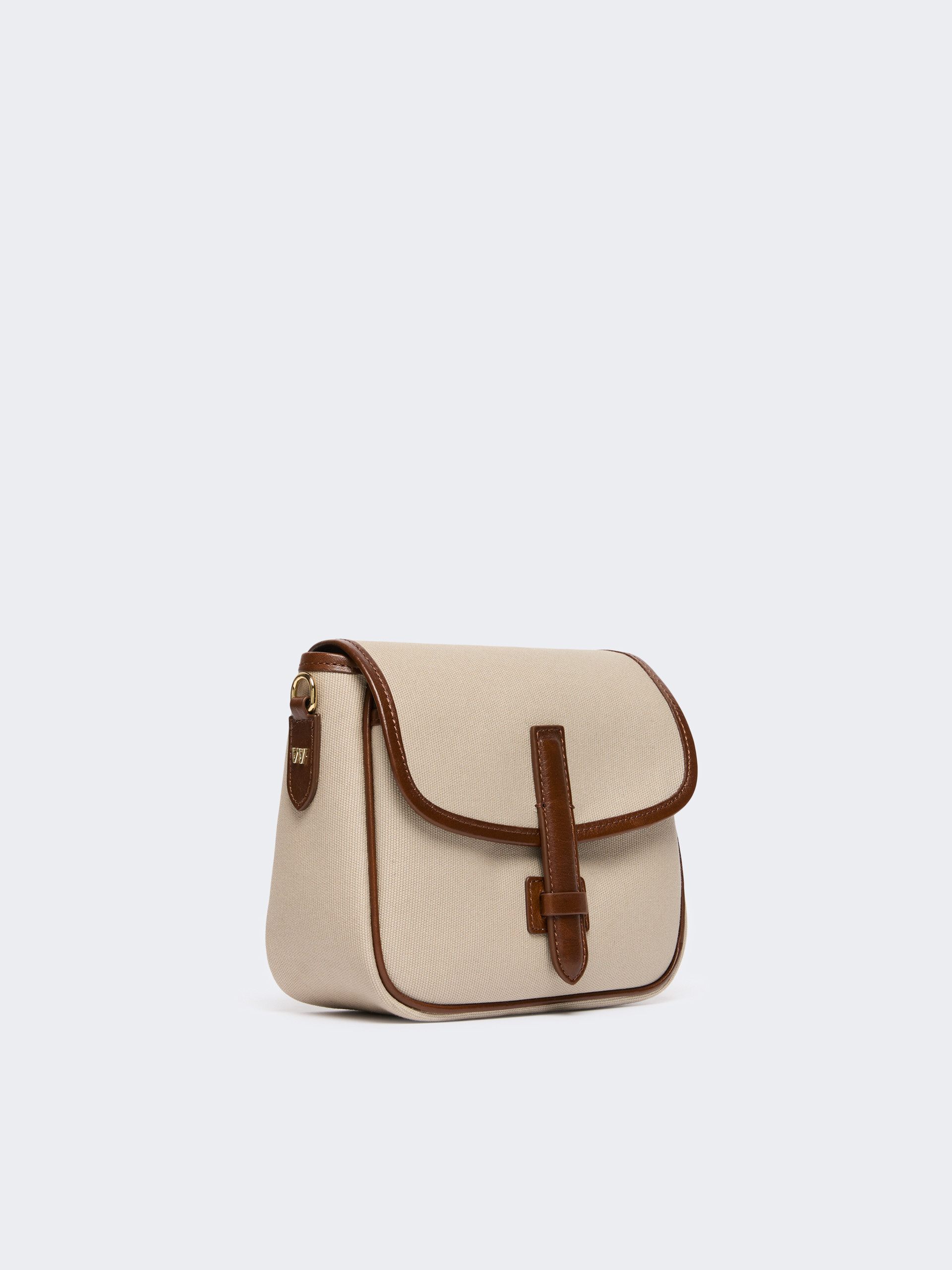 Borsa a tracolla piccola in canvas e pelle - Weekend Max Mara - 4