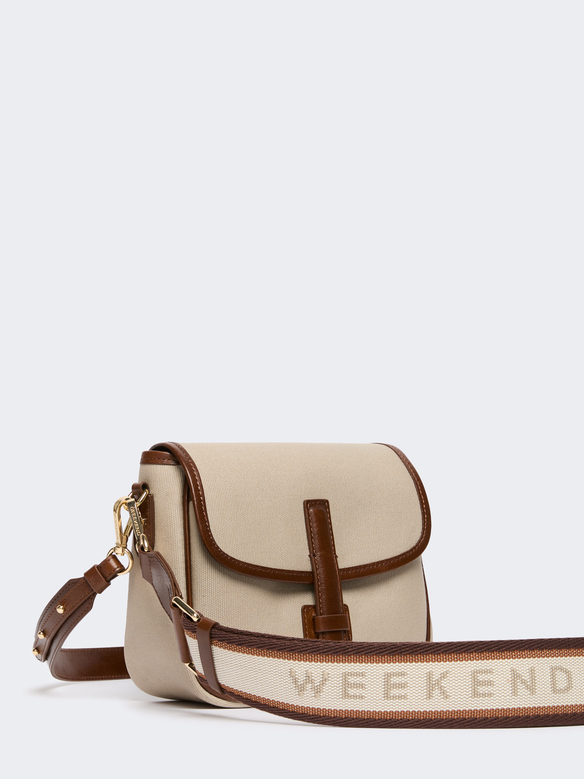 Borsa a tracolla piccola in canvas e pelle - Weekend Max Mara - 5