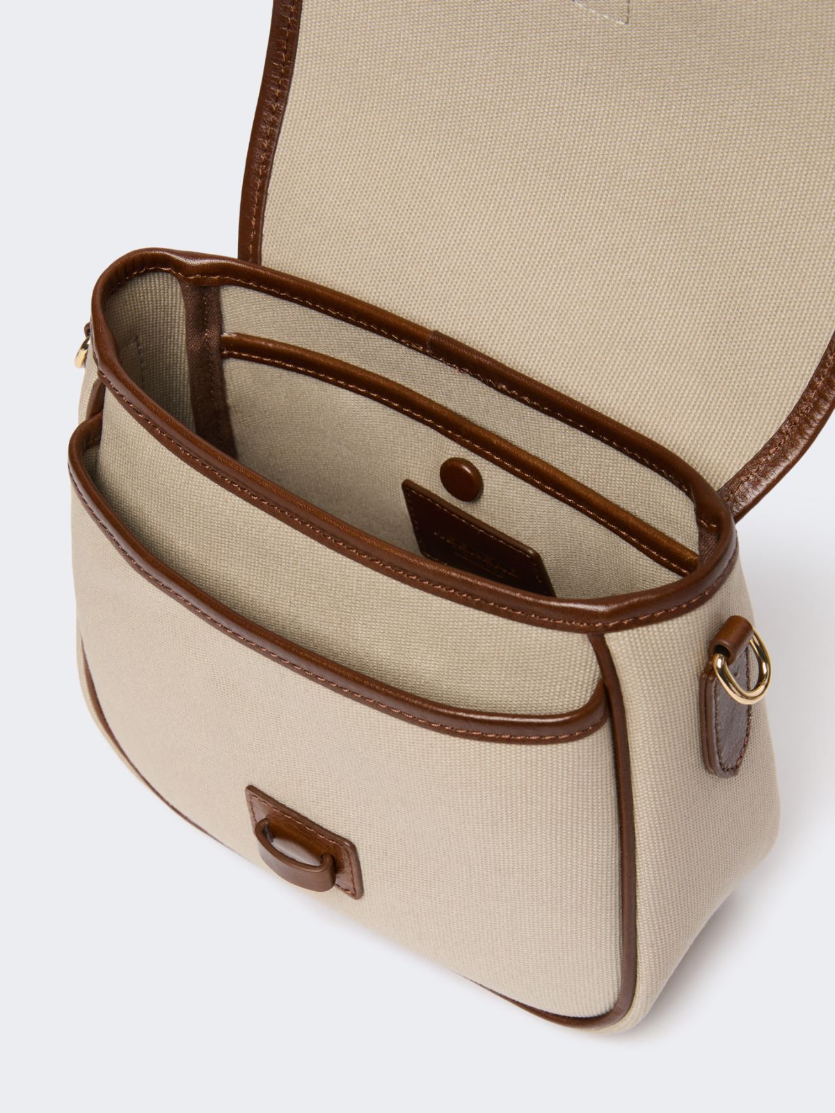 Borsa a tracolla piccola in canvas e pelle - Weekend Max Mara - 6