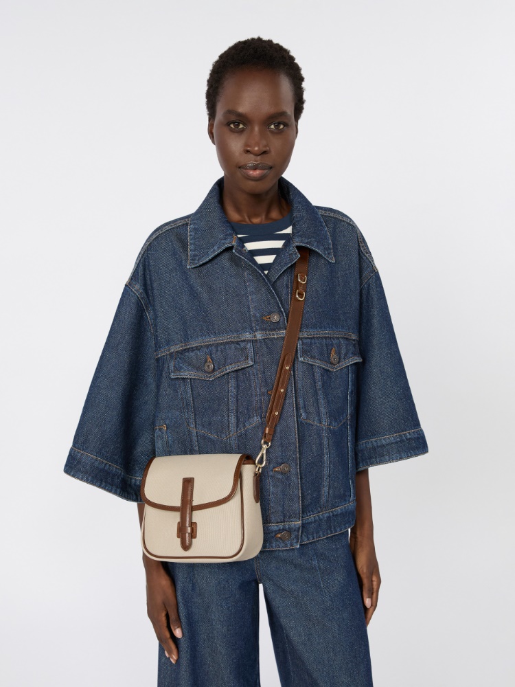 Borsa a tracolla piccola in canvas e pelle - Weekend Max Mara - 2