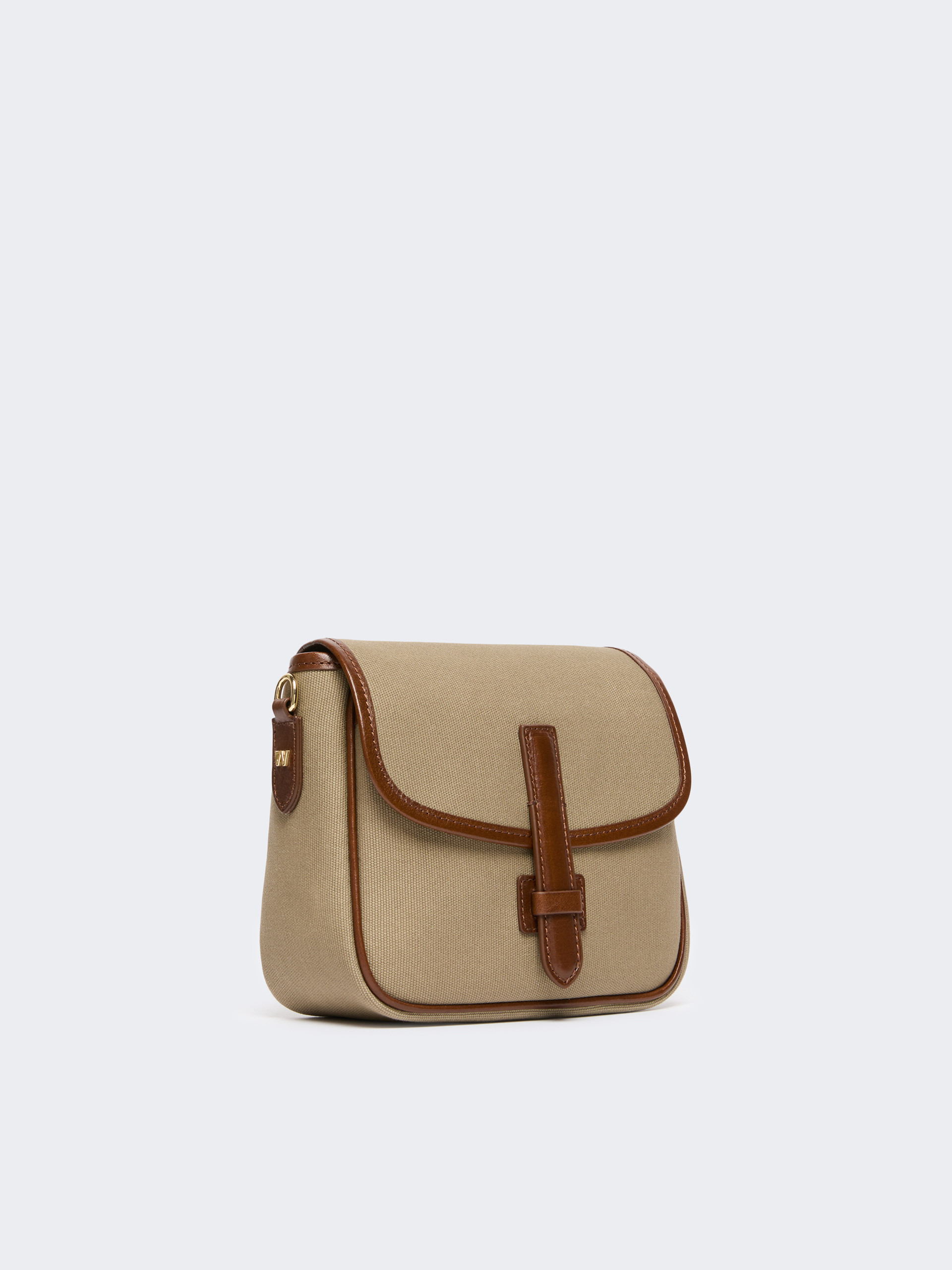 Borsa a tracolla piccola in canvas e pelle - Weekend Max Mara - 4