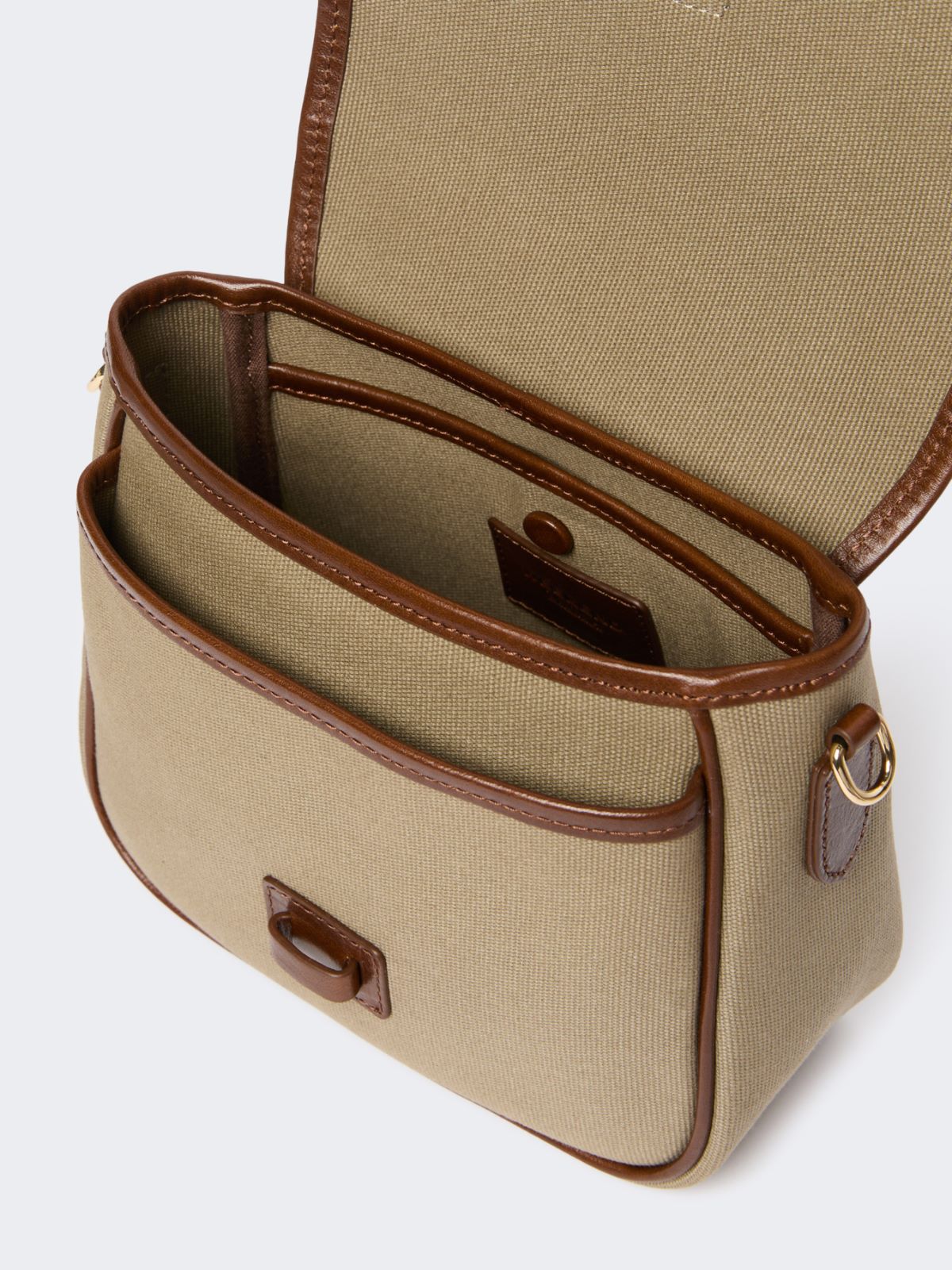 Borsa a tracolla piccola in canvas e pelle - Weekend Max Mara - 6