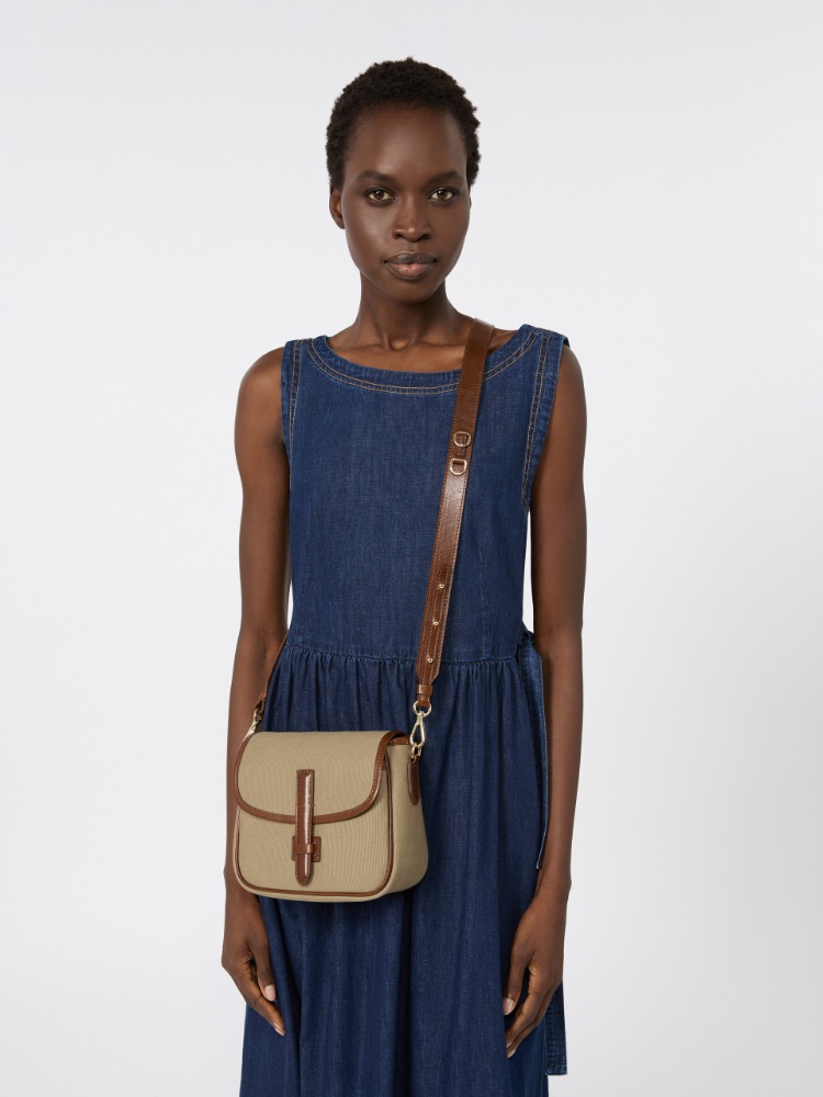 Borsa a tracolla piccola in canvas e pelle - Weekend Max Mara - 2