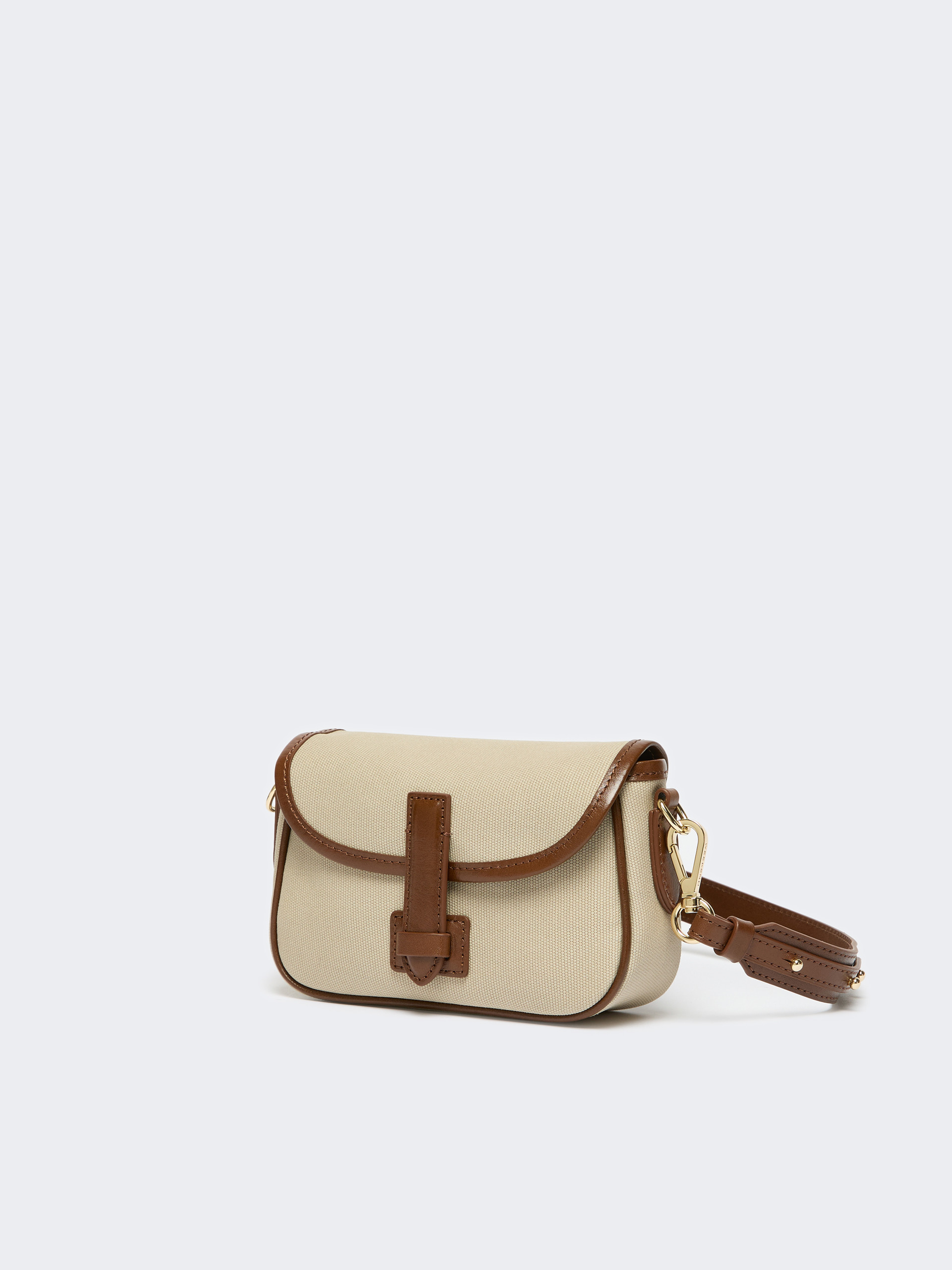 Micro plain-weave and leather shoulder bag - Weekend Max Mara - 2