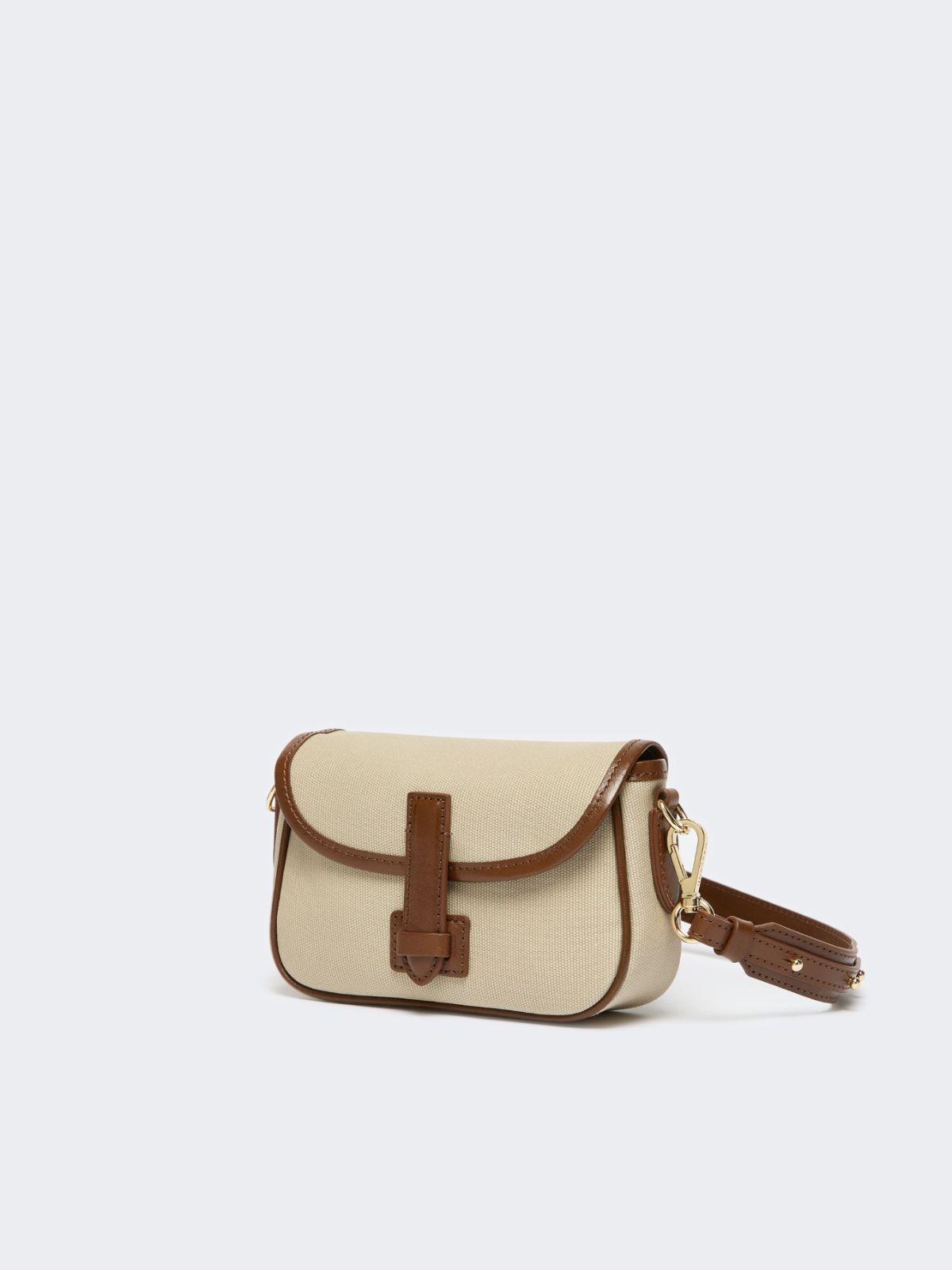 Micro plain-weave and leather shoulder bag - Weekend Max Mara - 2