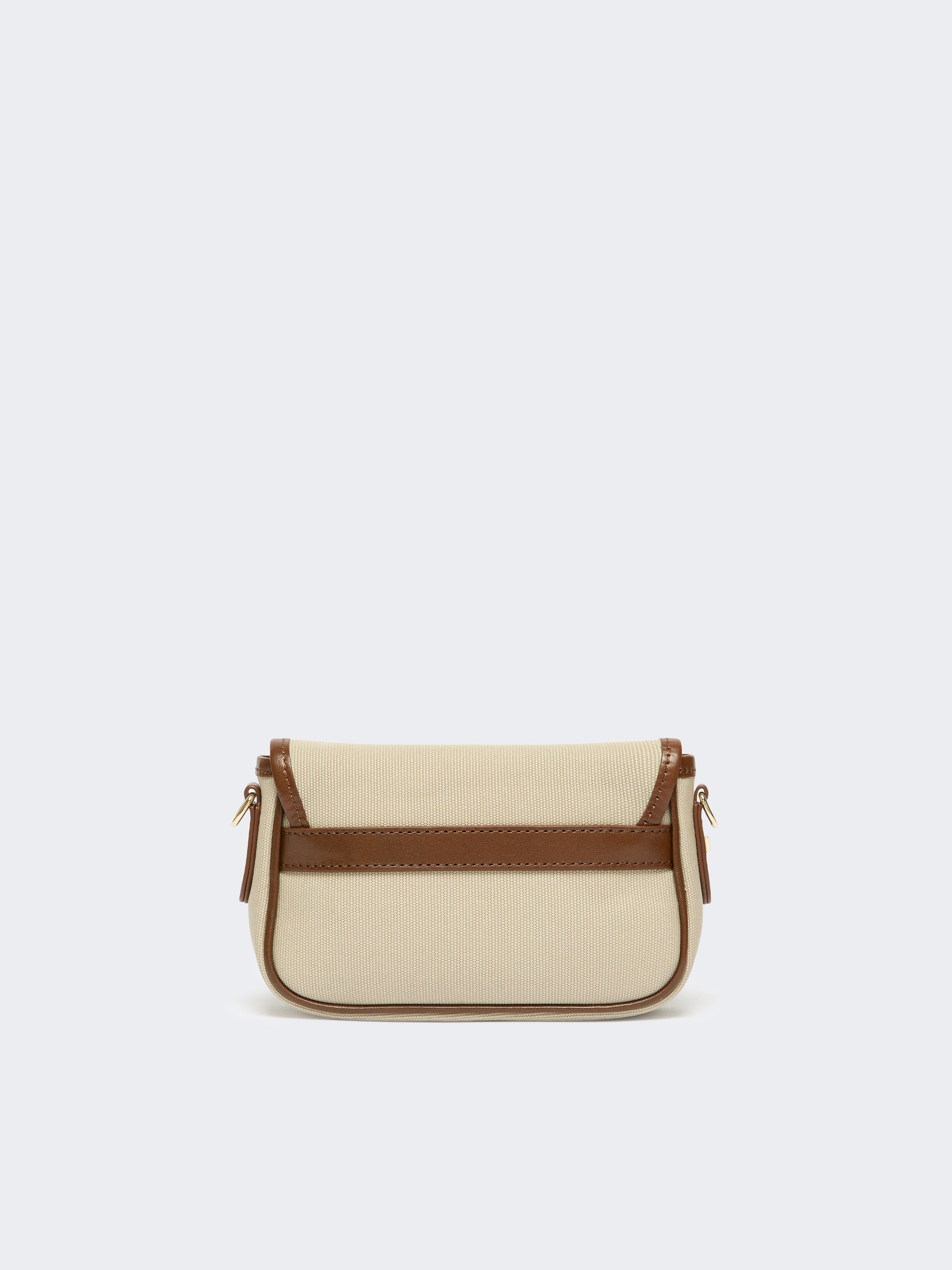 Micro plain-weave and leather shoulder bag - Weekend Max Mara - 3
