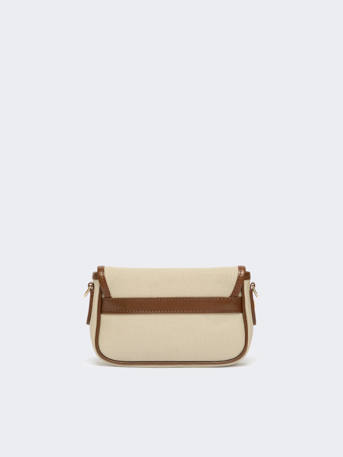 Micro plain-weave and leather shoulder bag - Weekend Max Mara - 3