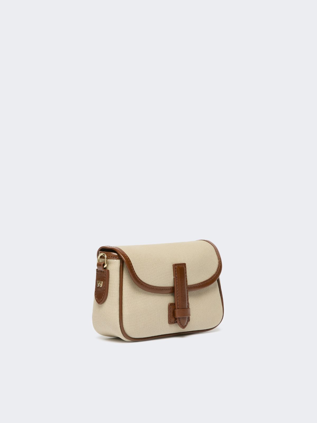 Micro plain-weave and leather shoulder bag - Weekend Max Mara - 6