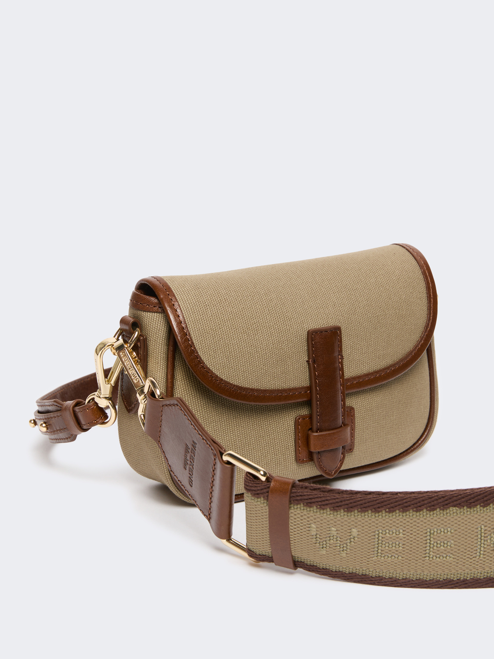 Borsa a tracolla micro in canvas e pelle - Weekend Max Mara - 4
