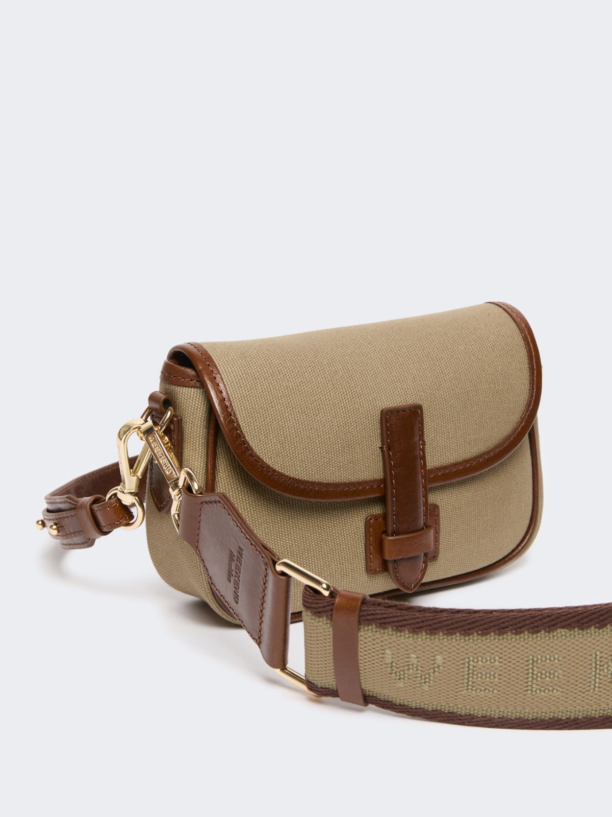 Borsa a tracolla micro in canvas e pelle - Weekend Max Mara - 4