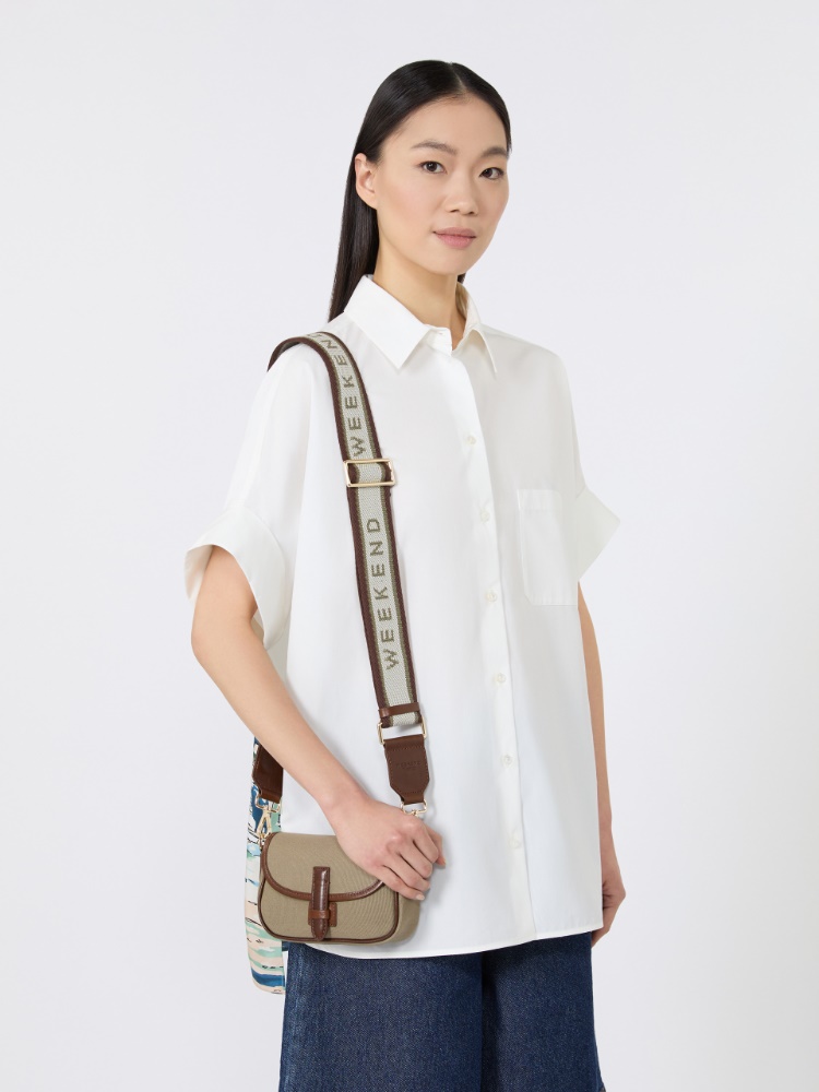 Borsa a tracolla micro in canvas e pelle - Weekend Max Mara - 2