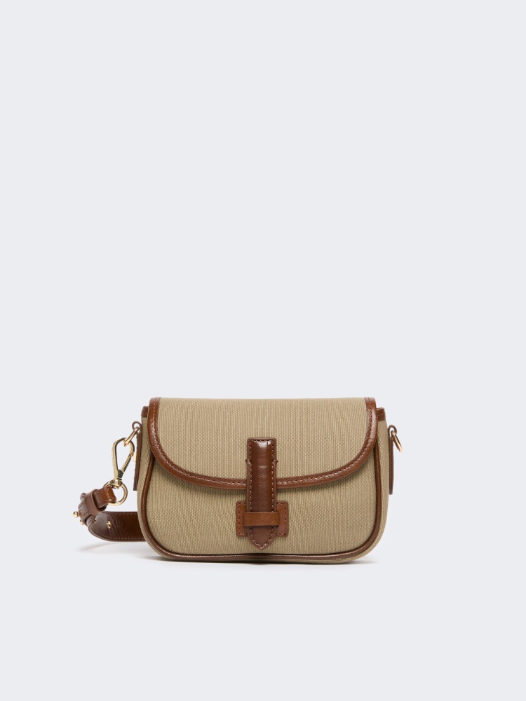 Borsa a tracolla micro in canvas e pelle - Weekend Max Mara