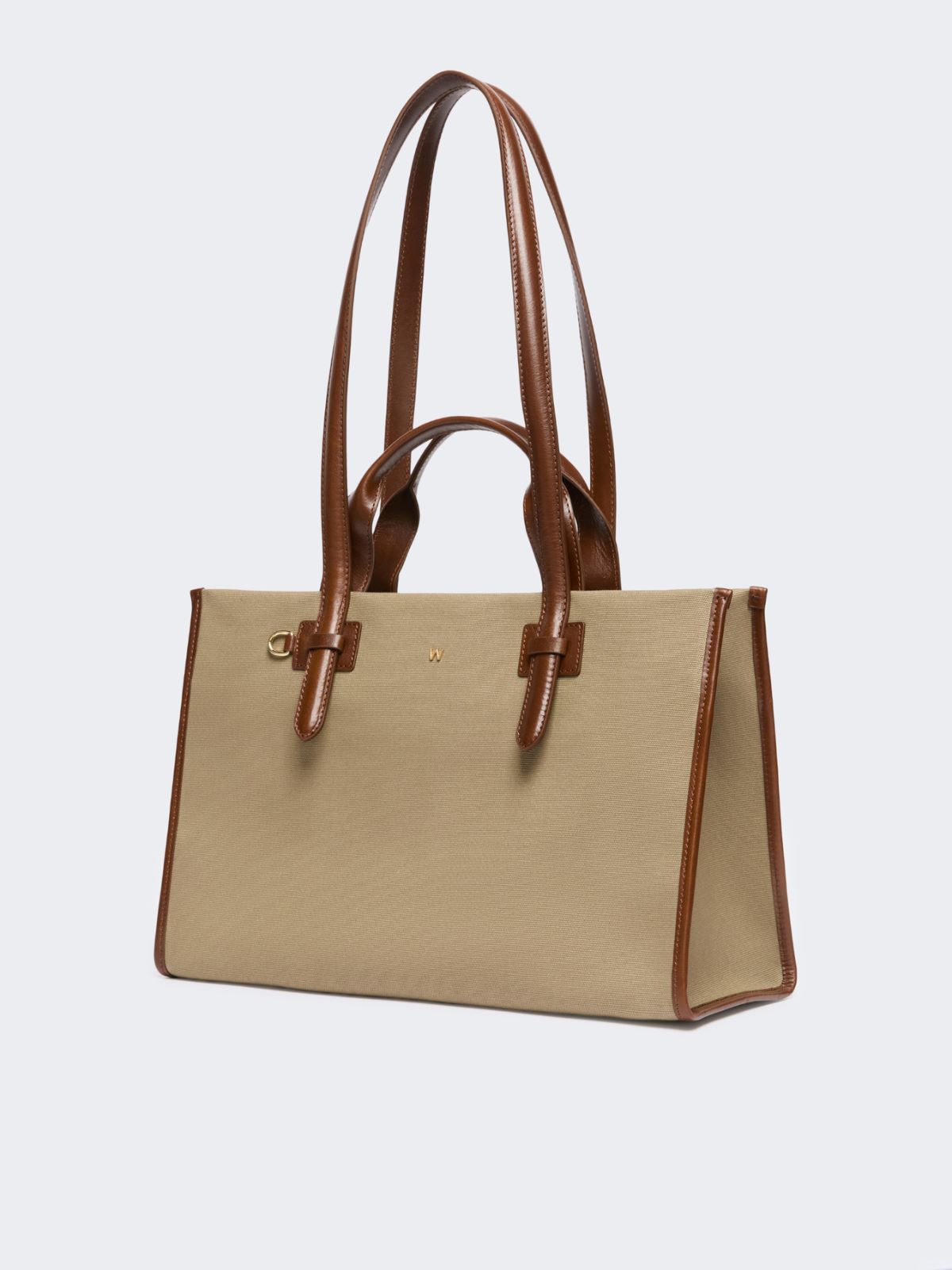 Plain-weave and leather shopping bag - Weekend Max Mara - 2