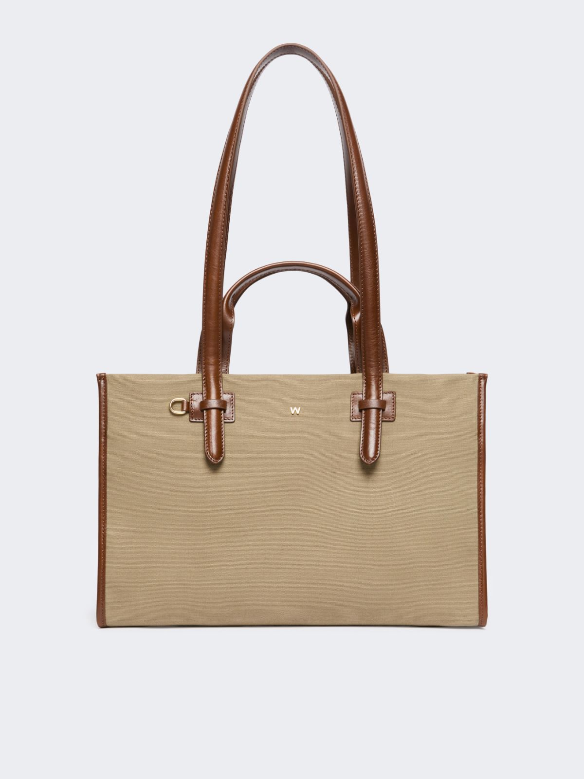 Plain-weave and leather shopping bag - Weekend Max Mara