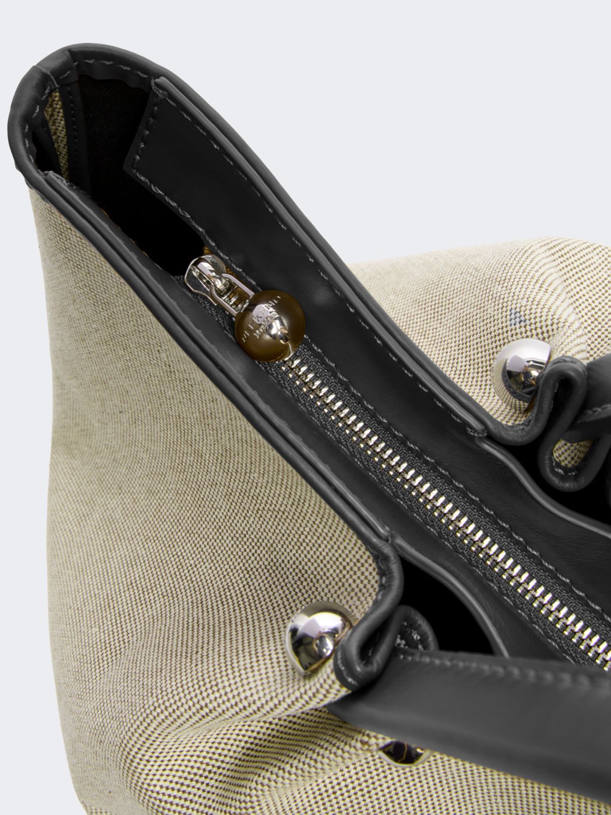 Plain-weave fabric and leather shopping bag - Weekend Max Mara - 6