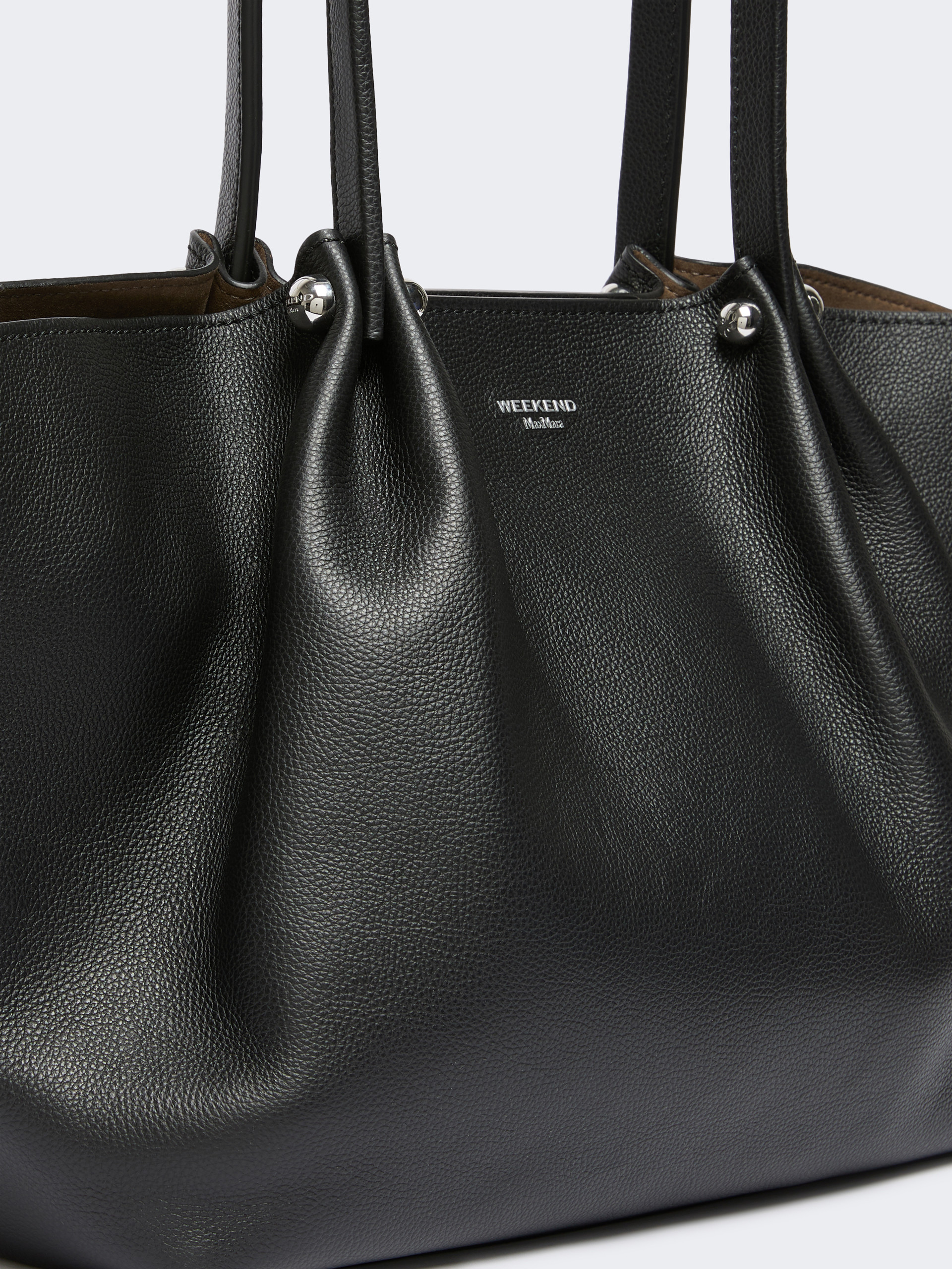 Textured leather tote bag - Weekend Max Mara - 5