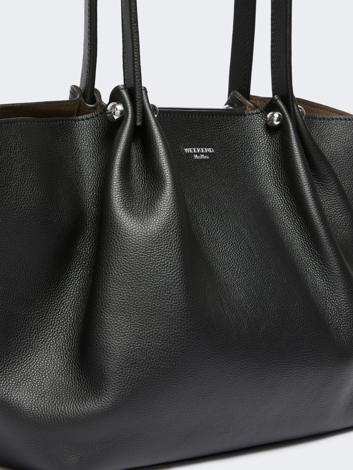 Textured leather tote bag - Weekend Max Mara - 5