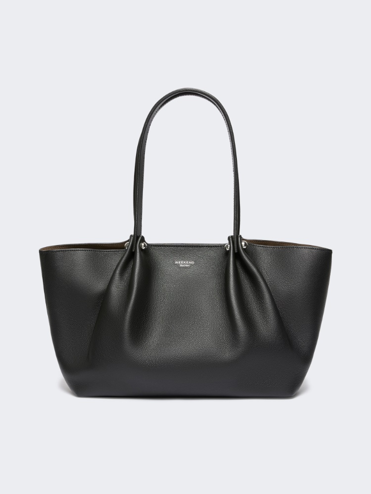 Textured leather tote bag - Weekend Max Mara