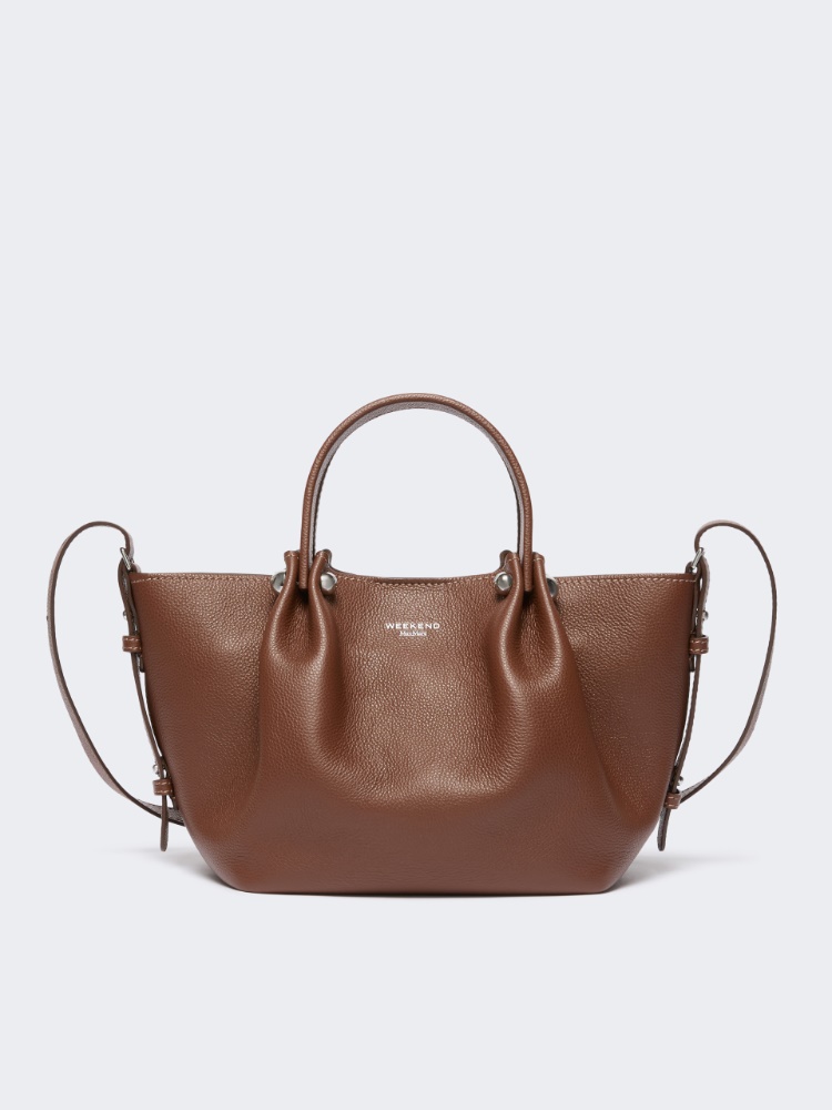 Small textured leather tote bag - Weekend Max Mara