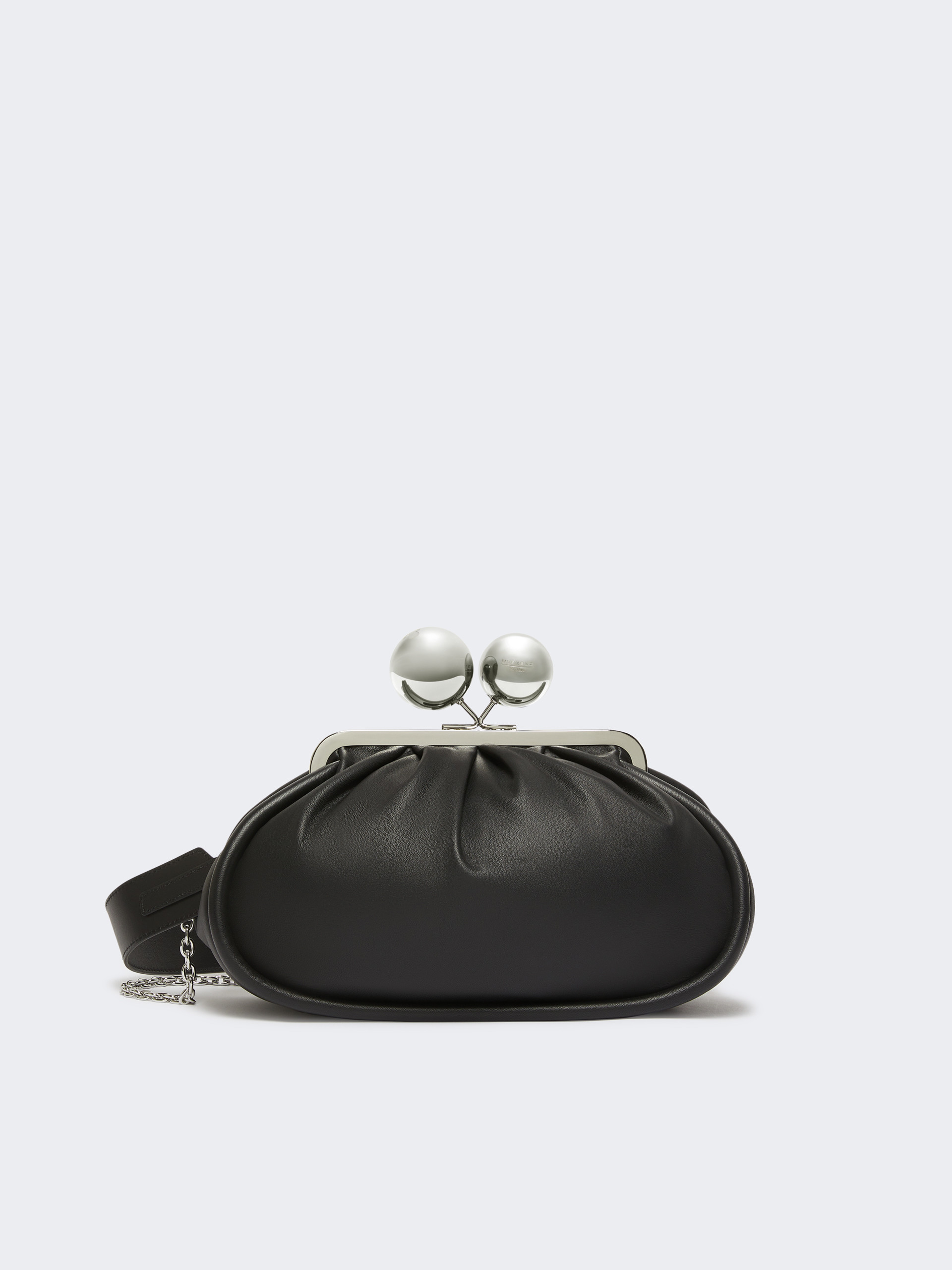 Medium Pasticcino Bag in glossy nappa leather - BLACK - Weekend Max Mara