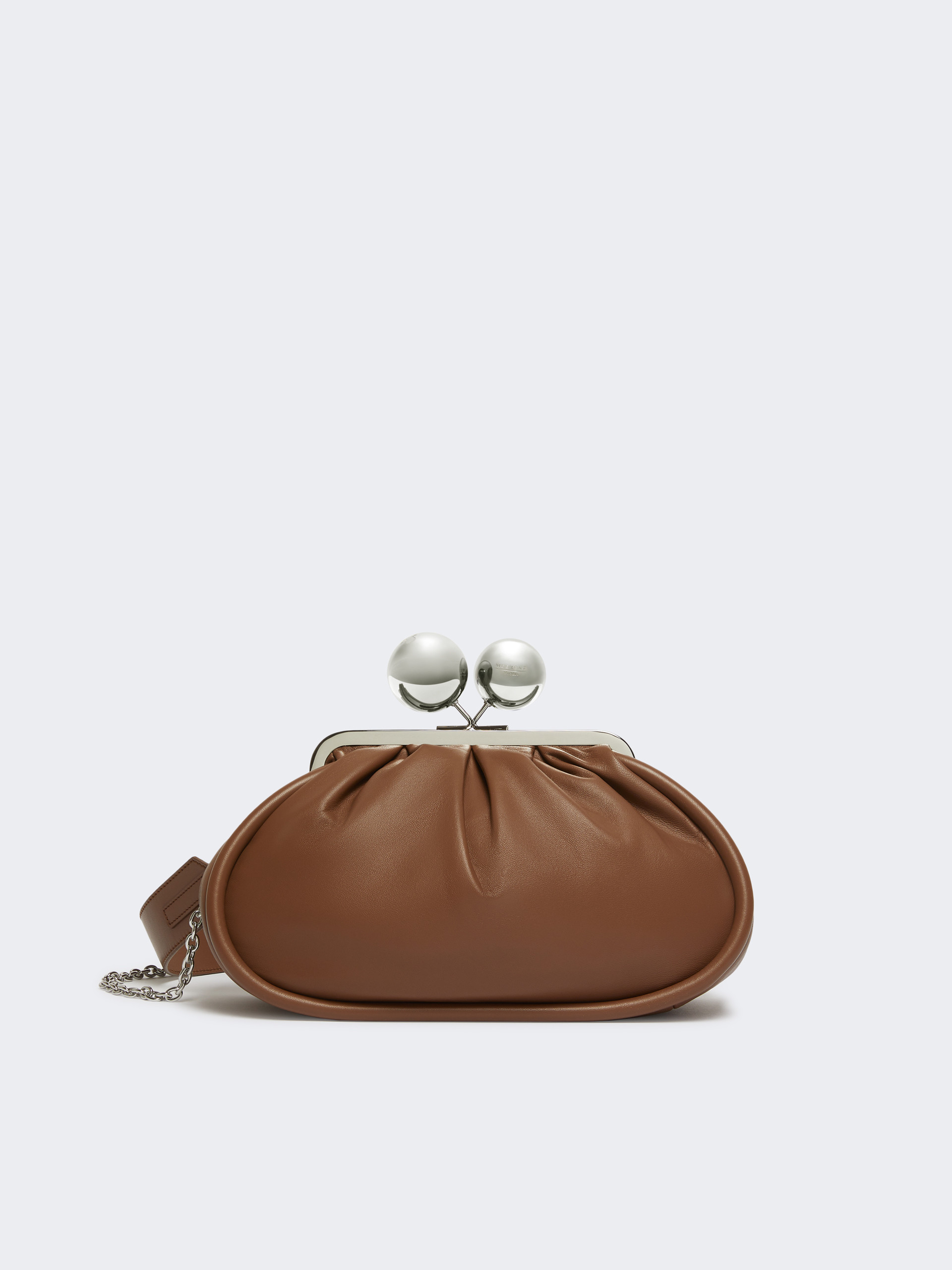 Medium Pasticcino Bag in glossy nappa leather - TOBACCO - Weekend Max Mara